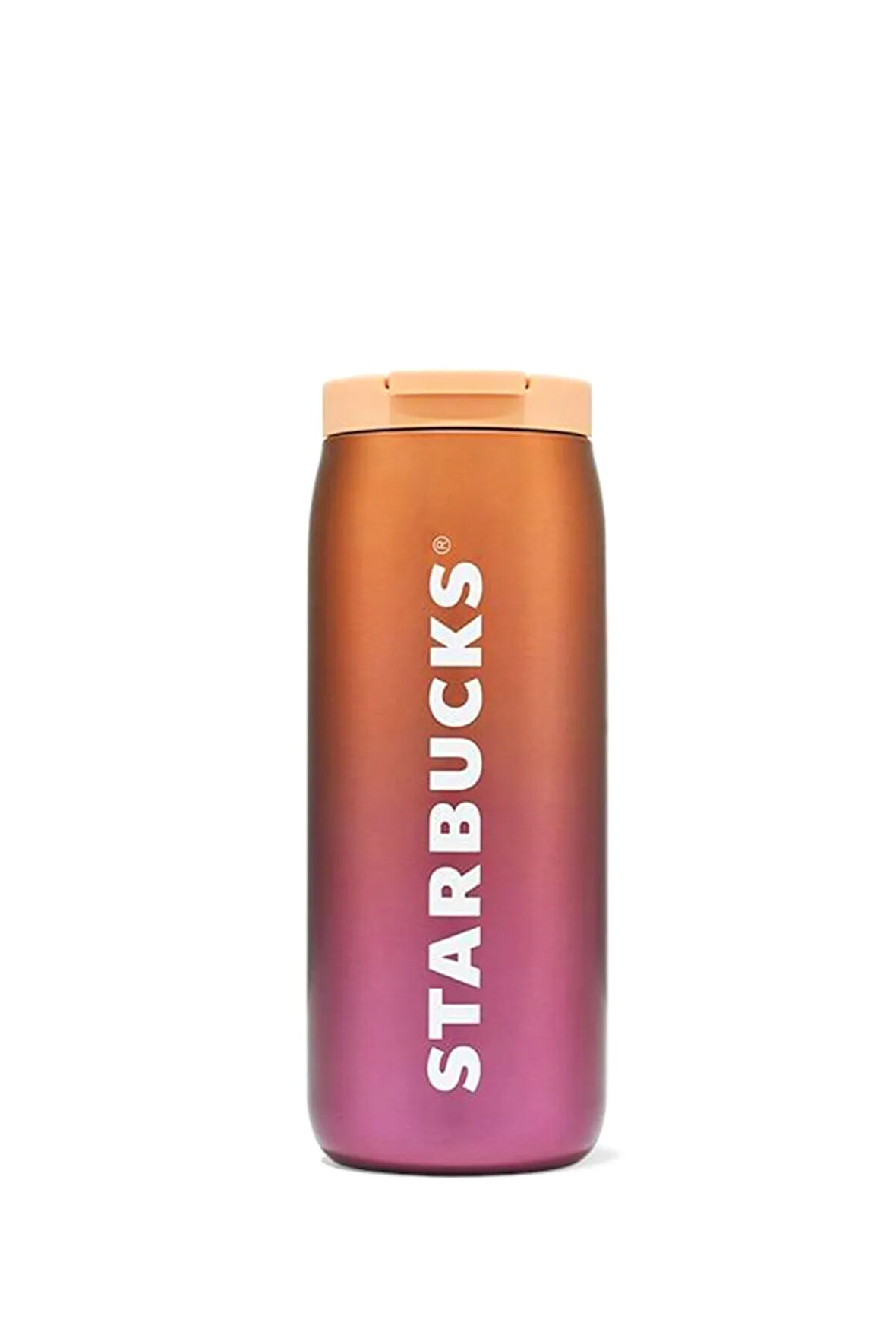 Starbucks Paslanmaz Çelik Termos - Pembe Turuncu Geçişli - 355 ml
