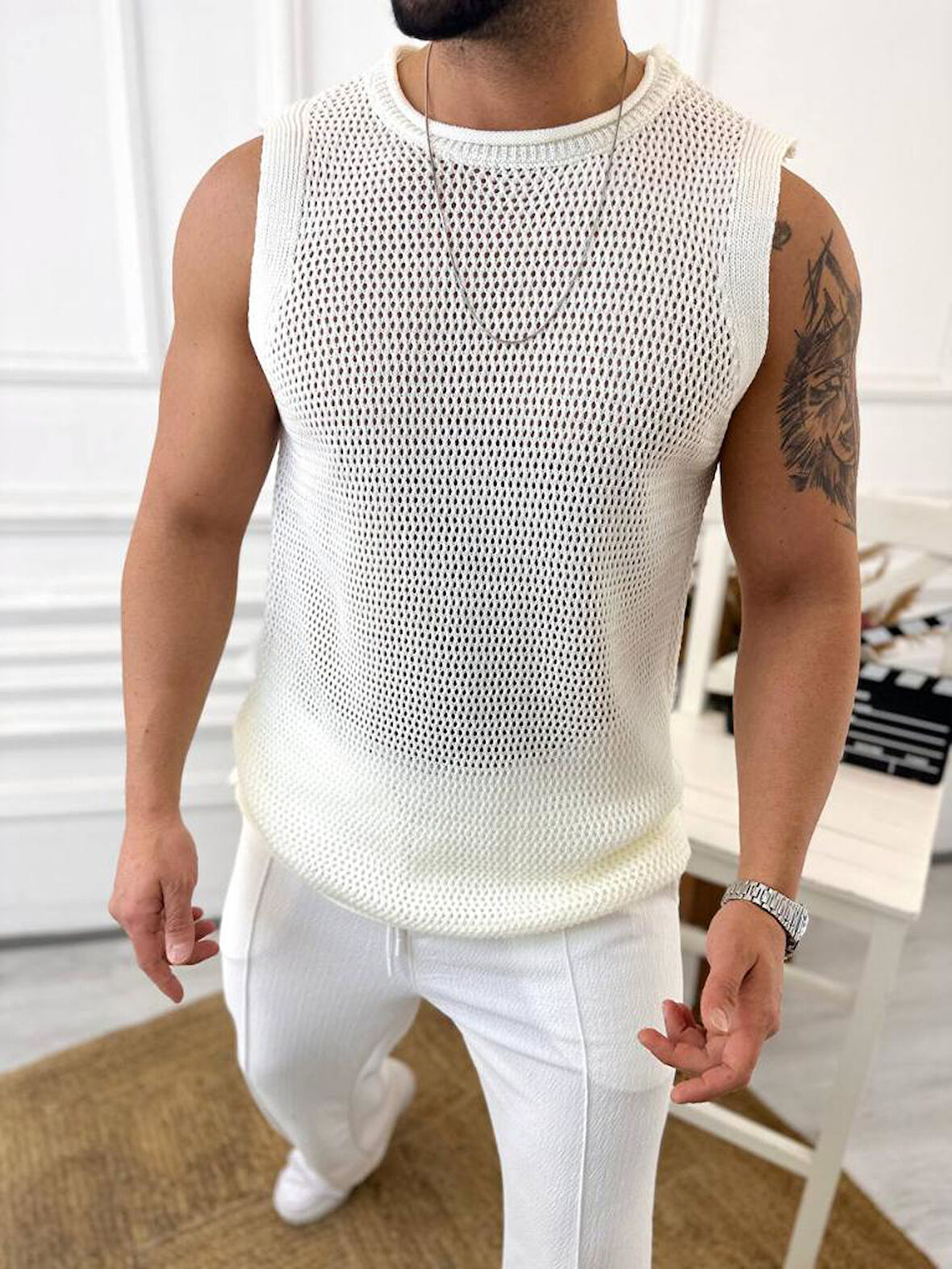 T-Shirt Nefes Alabilen Terletmez Pamuklu Fileli Tişört Oversize Tshirt Sıfır Kol Tişört