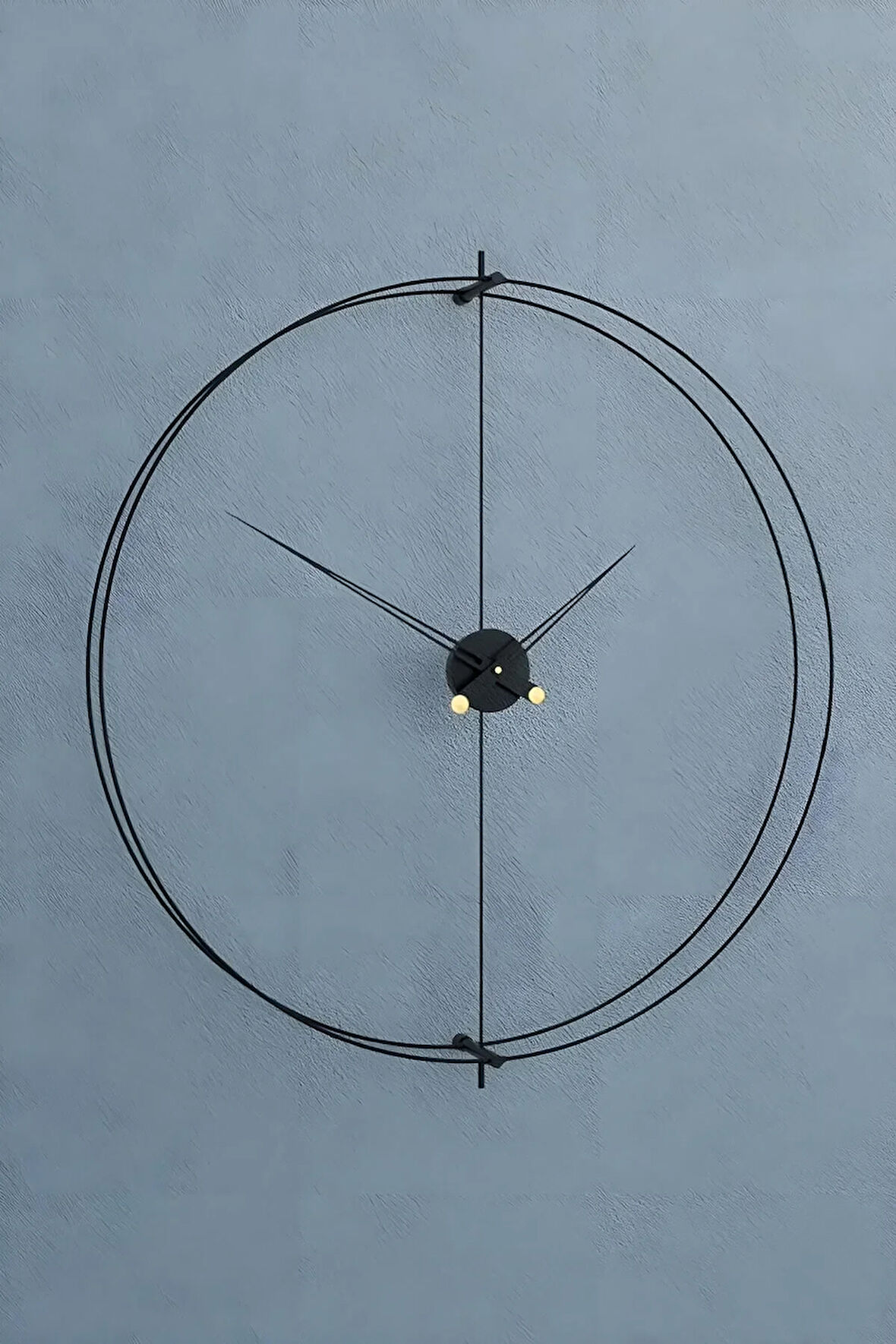 TimeLock XXL 80 Cm Siyah Modern Dekoratif Metal Duvar Saati