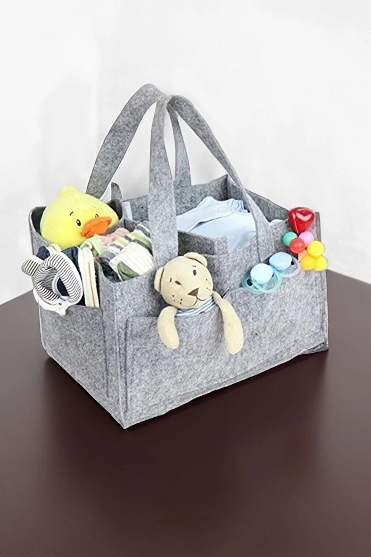 Tekstil Keçe Anne Bebek Bakım Çantası Yenidoğan Alt Açma Değiştirme Için Organizer Taşınabilir Düze