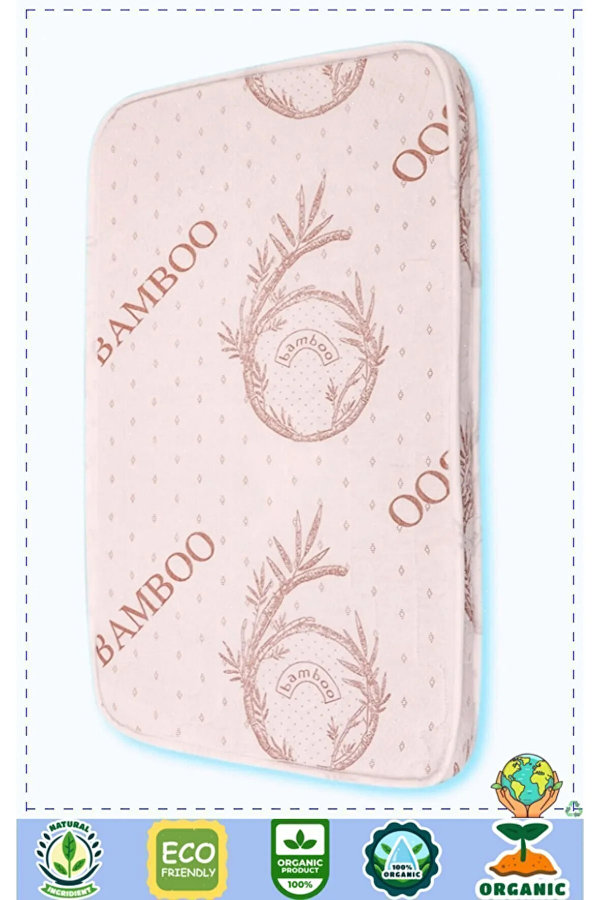 Bamboo Ortopedik Sünger Bebek Çocuk Yatagı Anne Yanı Bebek Yatak