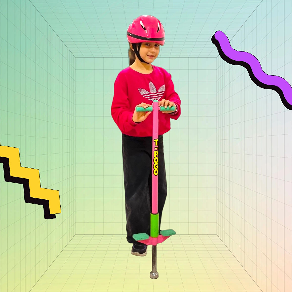 T-POGO Pogo Stick, Zıplama Çubuğu, Zıp zıp Oyuncak, Dış Mekan Bahçe Oyuncakları