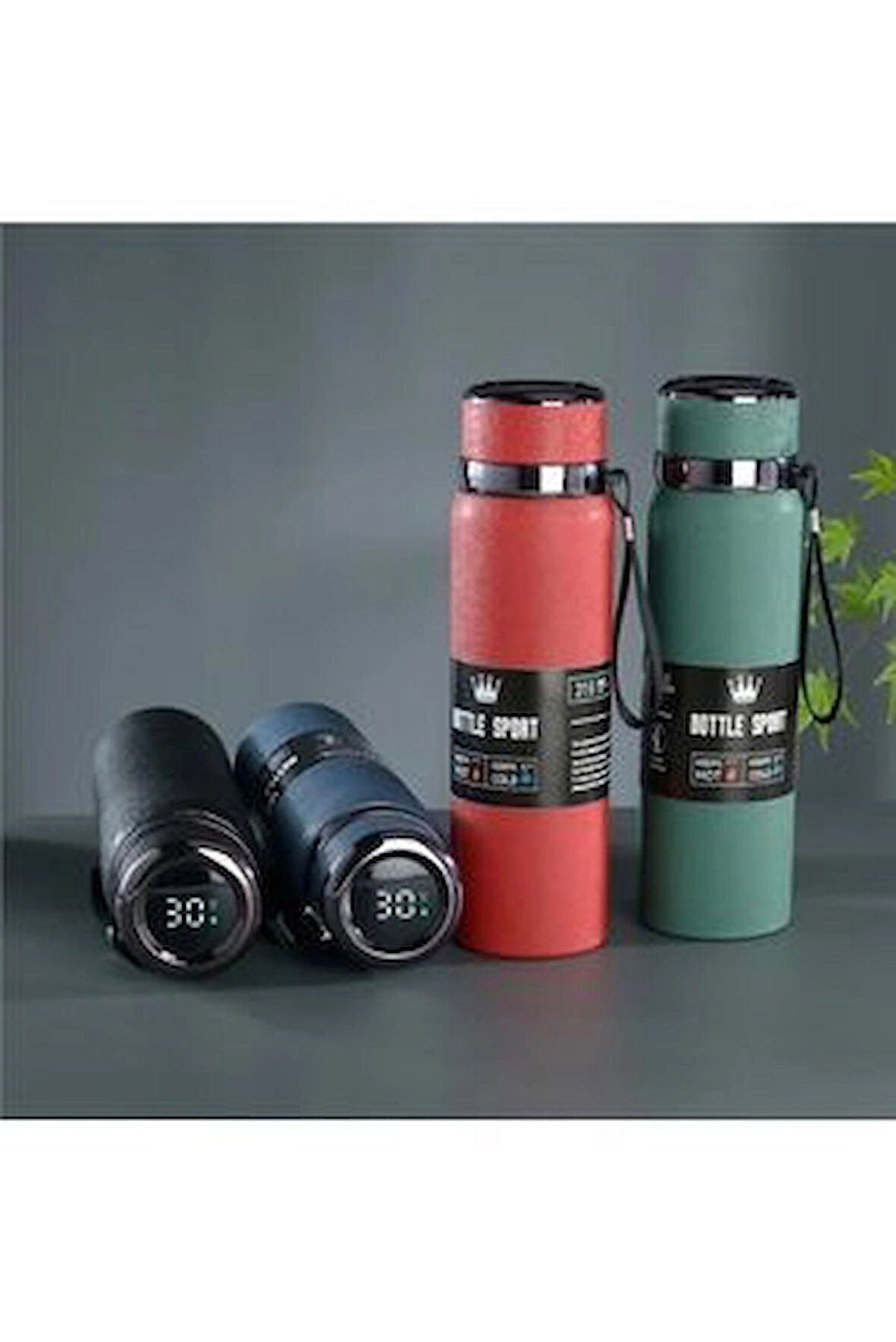 Dijital Isı Göstergeli Süzgeçli 800 Ml  Paslanmaz Çelik 316  Sport Termos