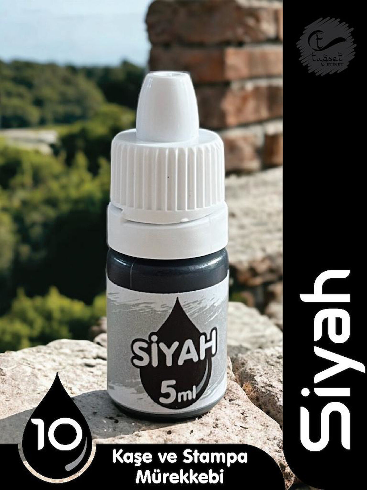 Kaşe Istampa Mürekkebi 5 ml  - Siyah-T863