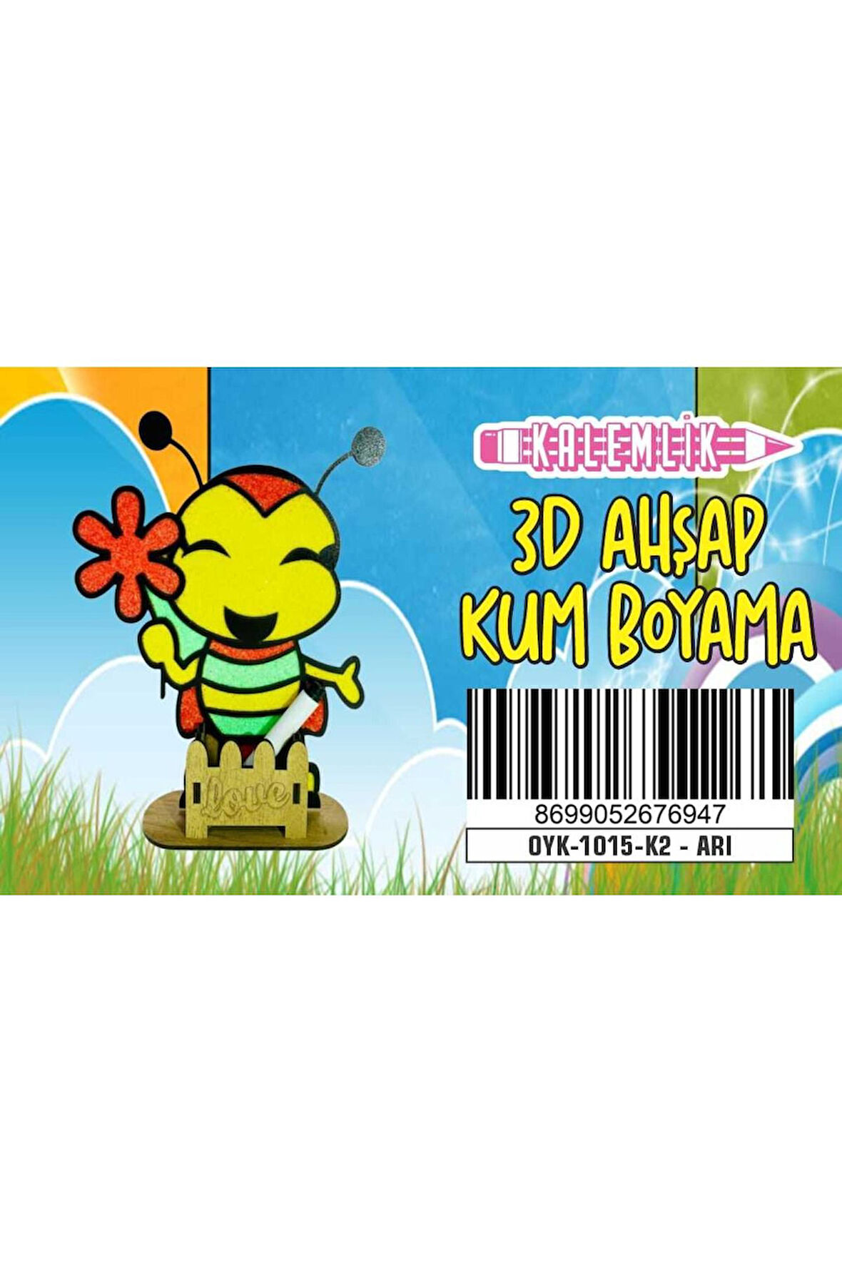 Kalemlikli ARI MAY Ahşap Kum Boyama Oyunu Kız Çocuk Oyunları Ahşap Tuz Boyama Erkek Çocuk Oyuncakla