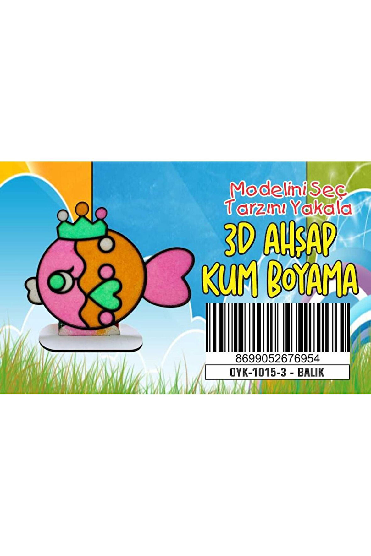 BALIK Figür Ahşap Kum Boyama Oyunu Kız Çocuk Oyunları Ahşap Tuz Boyama Erkek Çocuk Oyuncakla