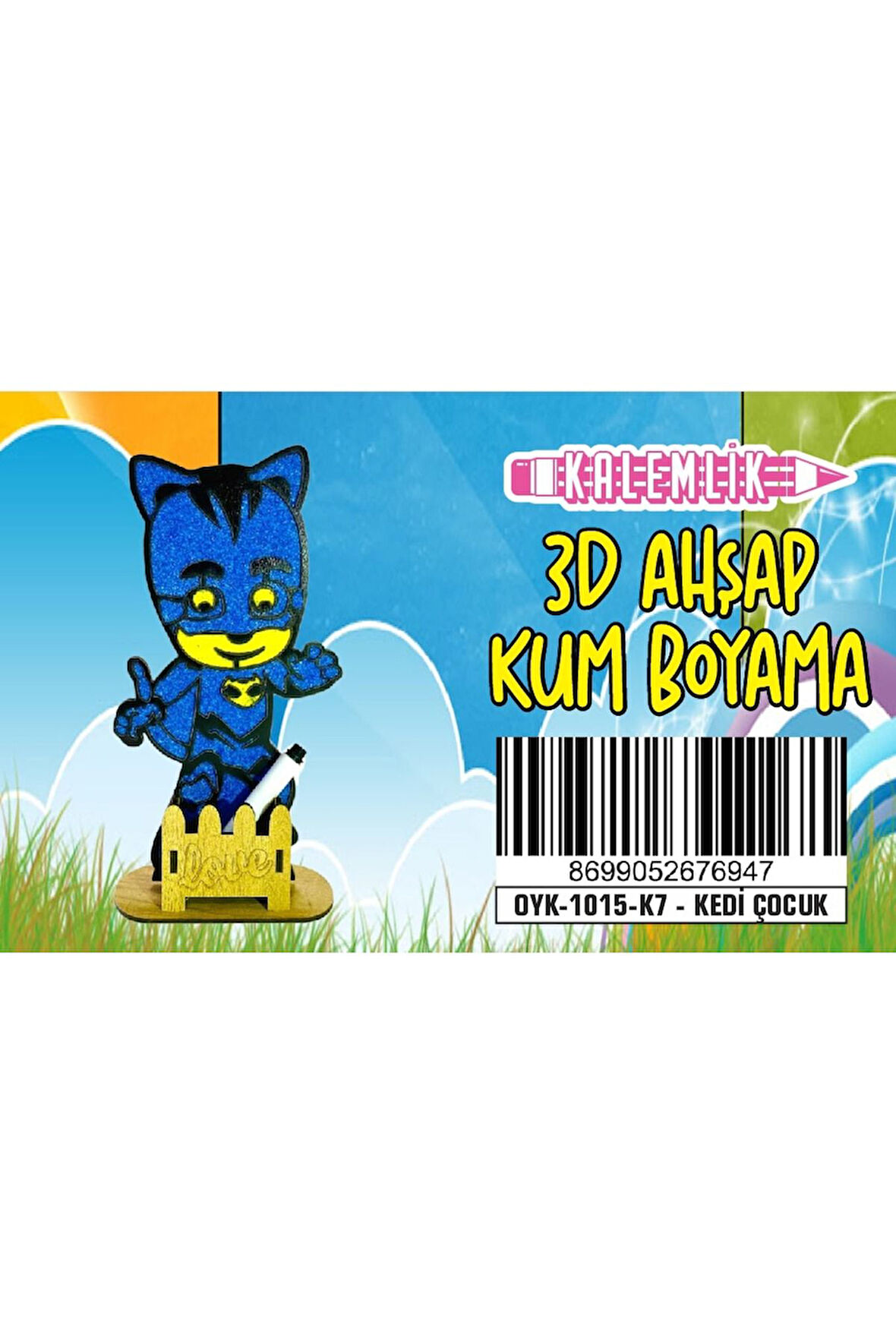 Kalemlikli KEDİ ÇOCUK Ahşap Kum Boyama Oyunu Kız Çocuk Oyunları Tuz Boyama Erkek Çocuk Oyuncakla