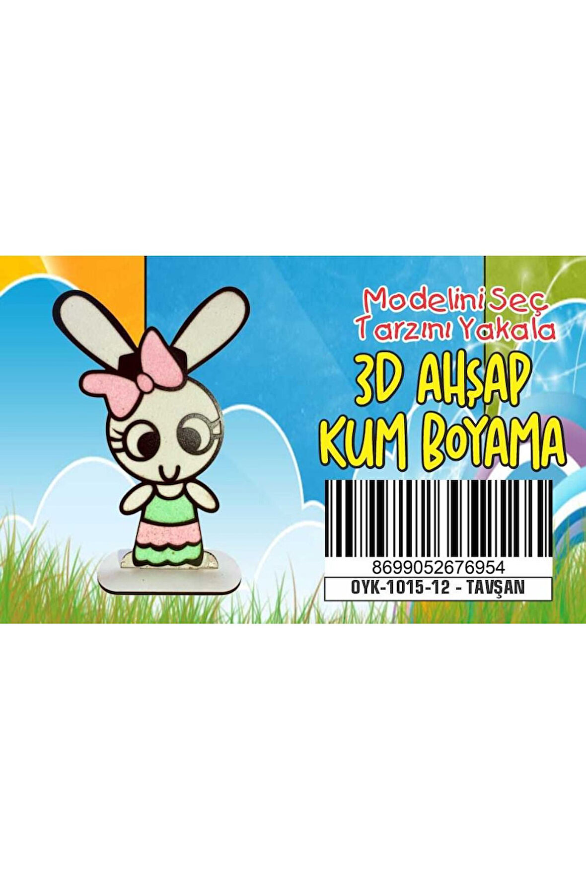 Tavşan Ahşap Kum Boyama Oyunu Kız Çocuk Oyunları Ahşap Tuz Boyama Erkek Çocuk Oyuncakla