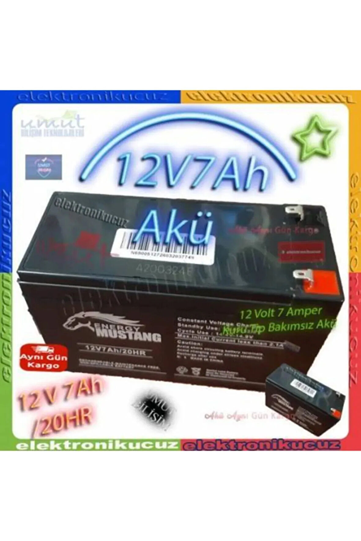 12v Akülü Araba Için 12v 7ah 12 Volt 7 Amper Çocuk Oyuncak Araba Araç Aküsü Pili Bataryası
