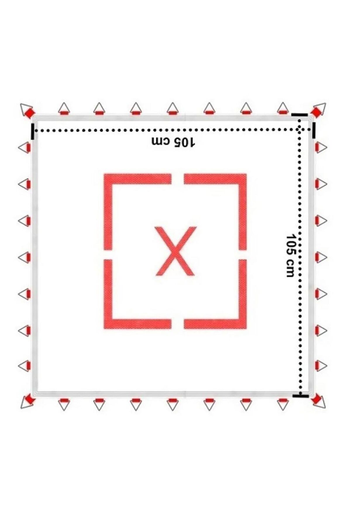 Trambolin ve Top Oyun Havuzu Yedek Parçaları / Typ-002 - Trambolin Zıplama Ağı Beyaz (105x105 cm)