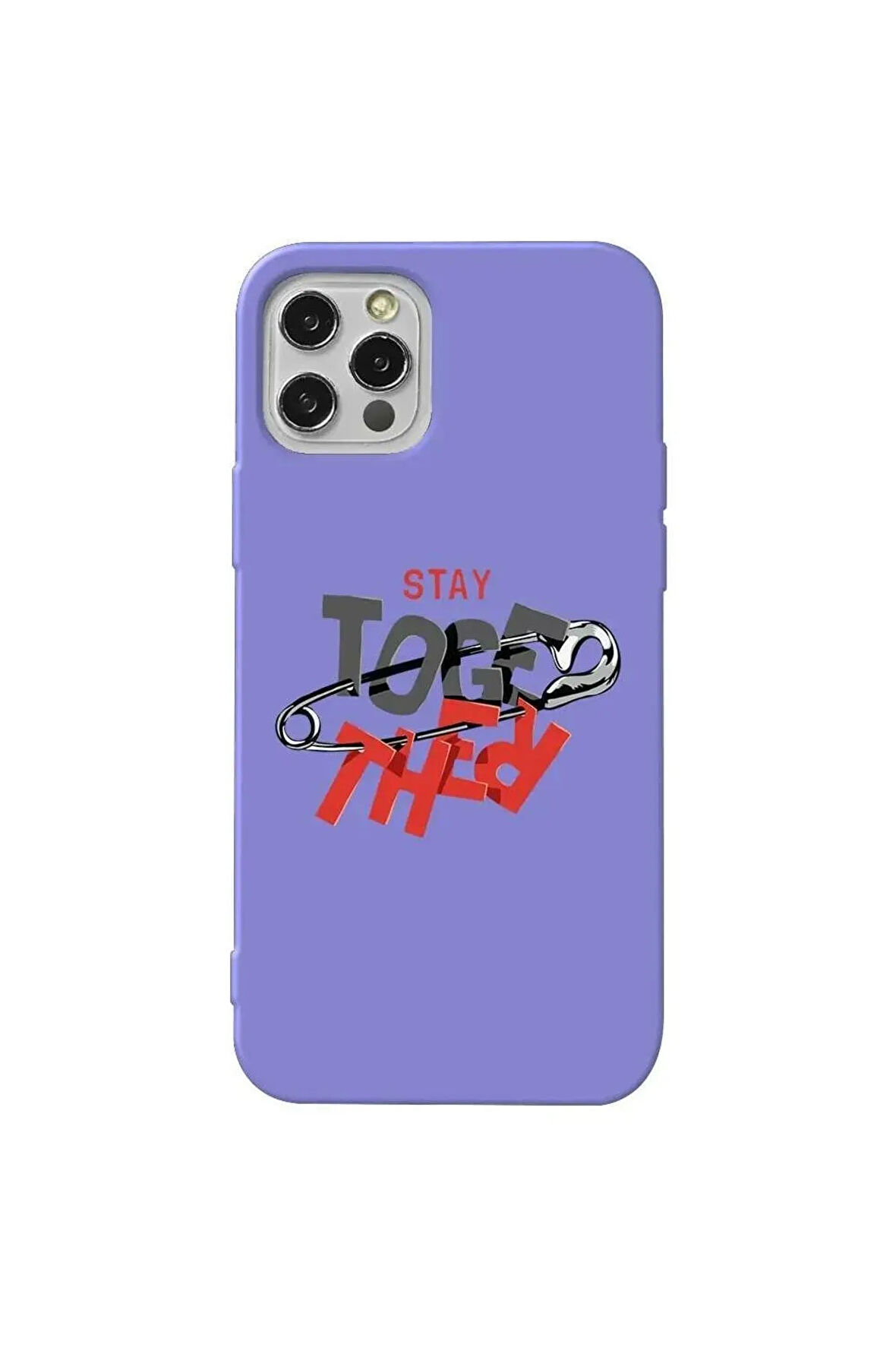 Iphone 13 Pro Max Lila Renkli Silikon Telefon Kilifi - Together