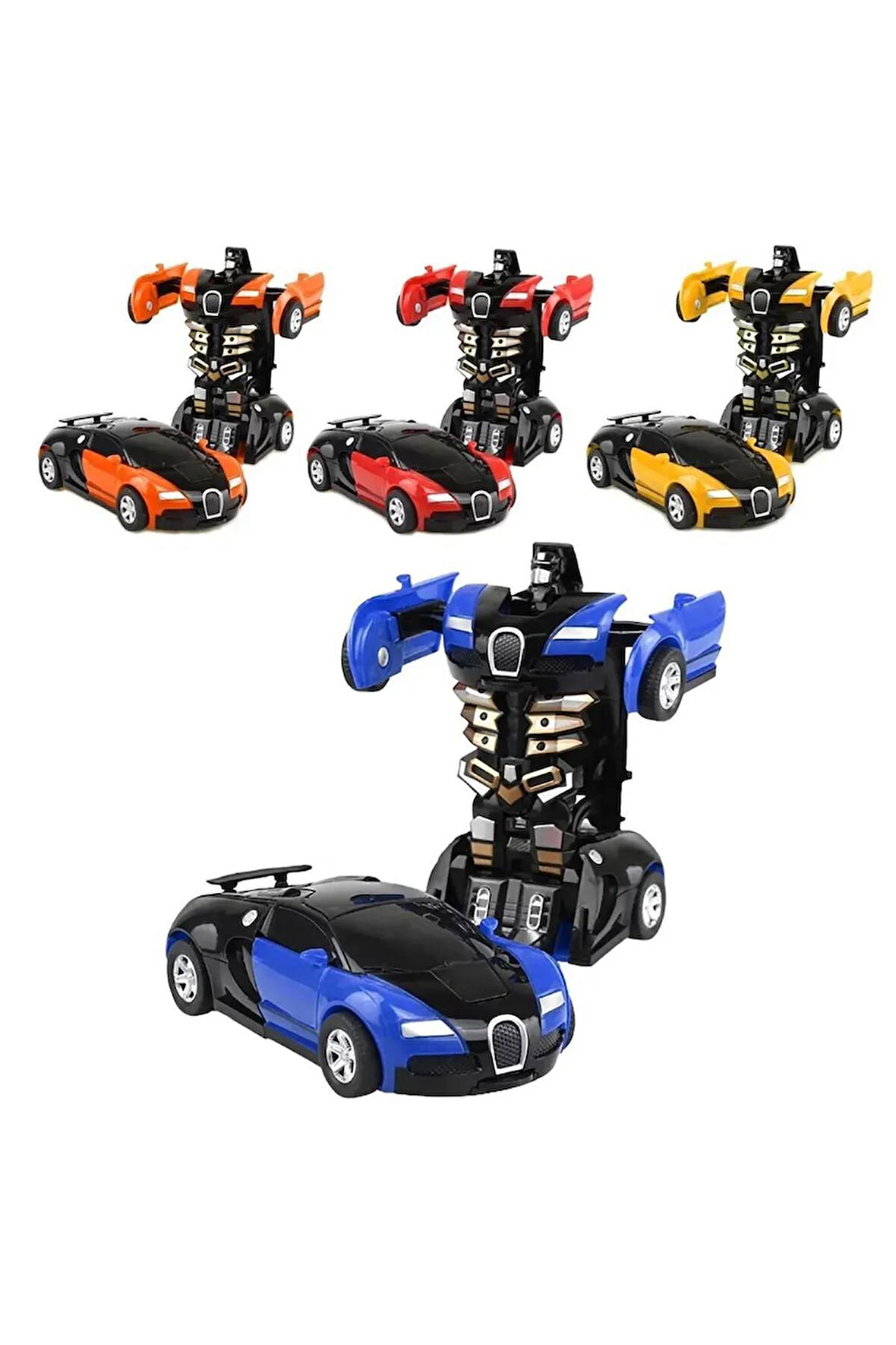 Kız Erkek Çocuk Eğlenceli Oyuncaklar Ni-ag Transformers Robot Çek Bırak 1:32 Kendinden Robota Dönüşe