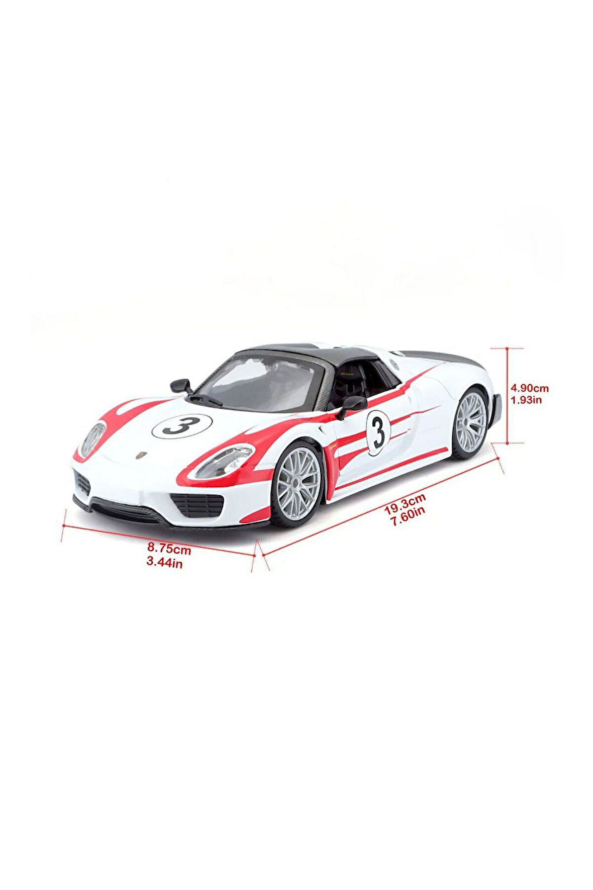 Kız Erkek Çocuk Oyuncak 28009 Burago Porsche 918 Spyder 1:24 Model Araba Kız Erkek Çocuk Oyuncak Eği
