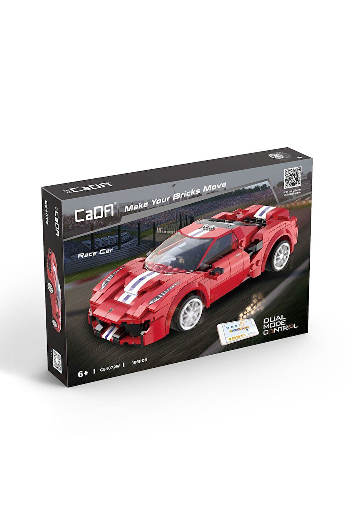 Kız Erkek Çocuk Oyuncak C51072W Cada Race Car Blok Seti 306 Parça -Vagonlife Kız Erkek Çocuk Oyuncak