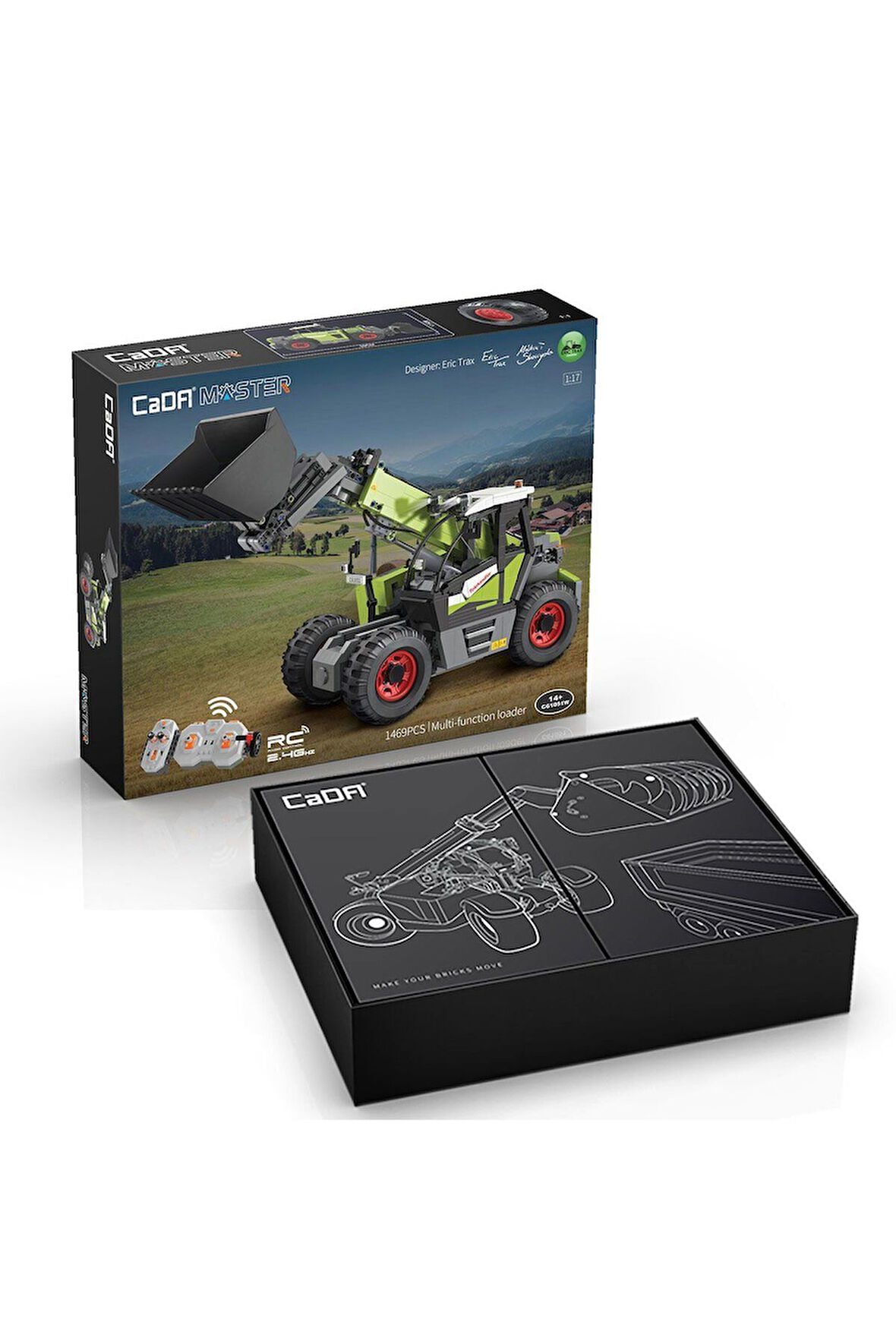Kız Erkek Çocuk Oyuncak C61051W Cada Kumandalı Traktör Blok seti 1469 Parça -Vagon life Kız Erkek Ço