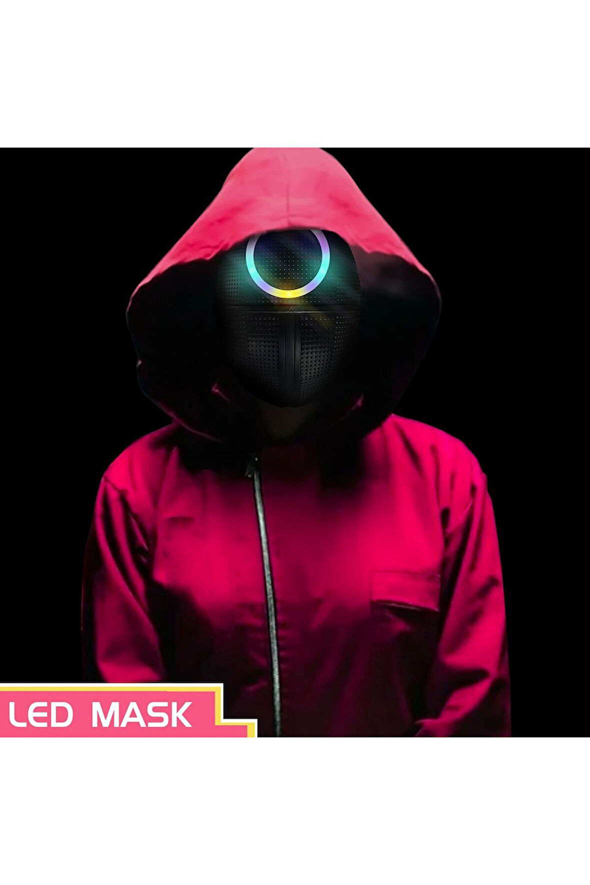 Kız Erkek Çocuk Eğlenceli Oyuncaklar Squıd Game Işıklı Maske ışık efektli (ışık fonksiyonlu) Yuvarla