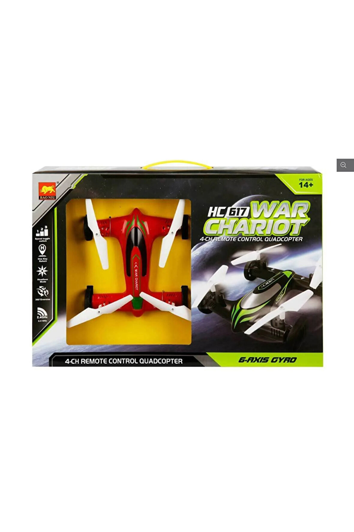 Kız Erkek Çocuk Oyuncak Uzaktan Kumandalı Şarjlı Kırmızı Araba / Quadcopter Kız Erkek Çocuk Oyuncak