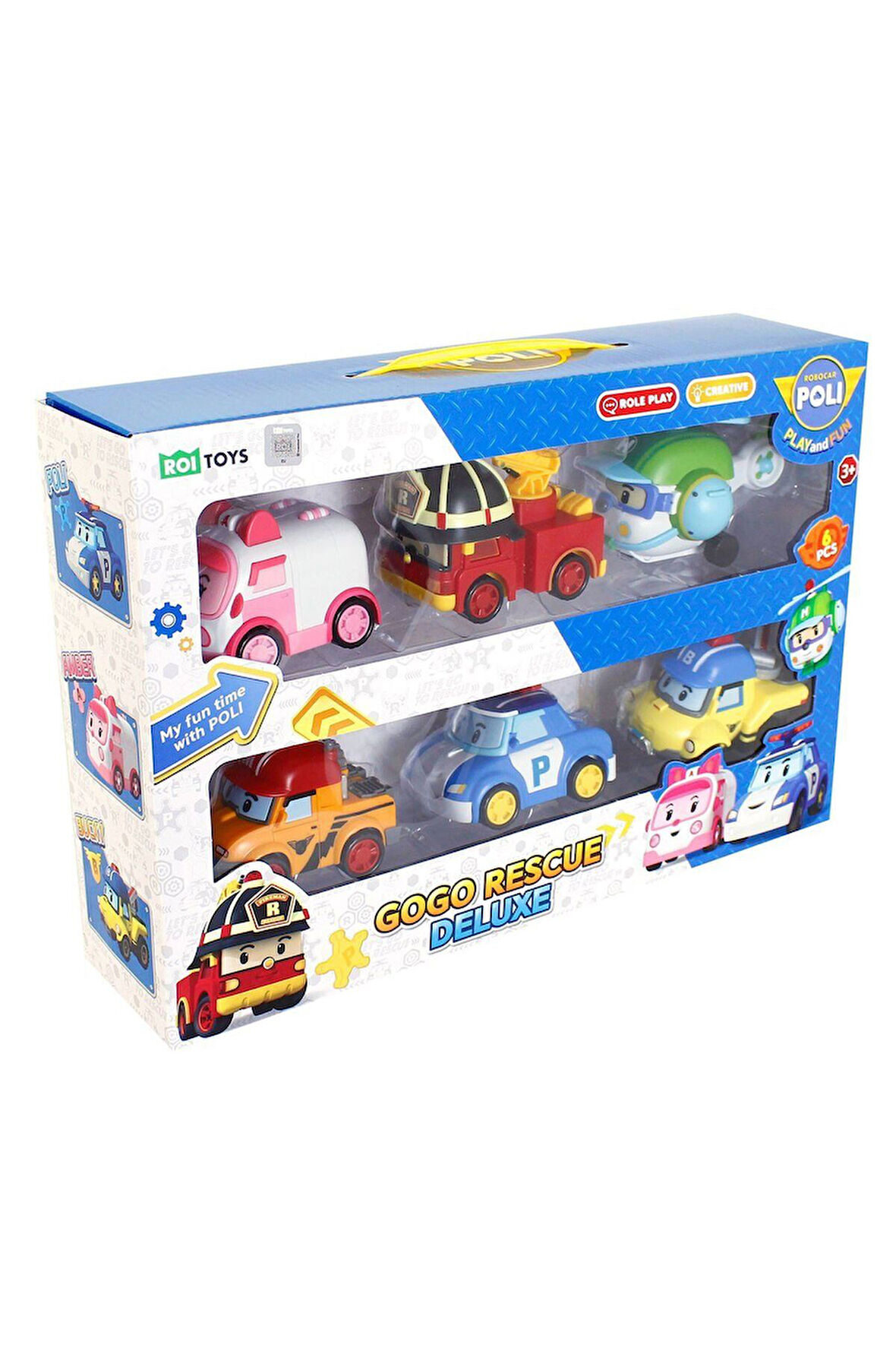Kız Erkek Çocuk Oyuncak POLI ZR-914 Robocar Poli Gogo Deluxe 6 Lı Set - Kız Erkek Çocuk Oyuncak Eğit