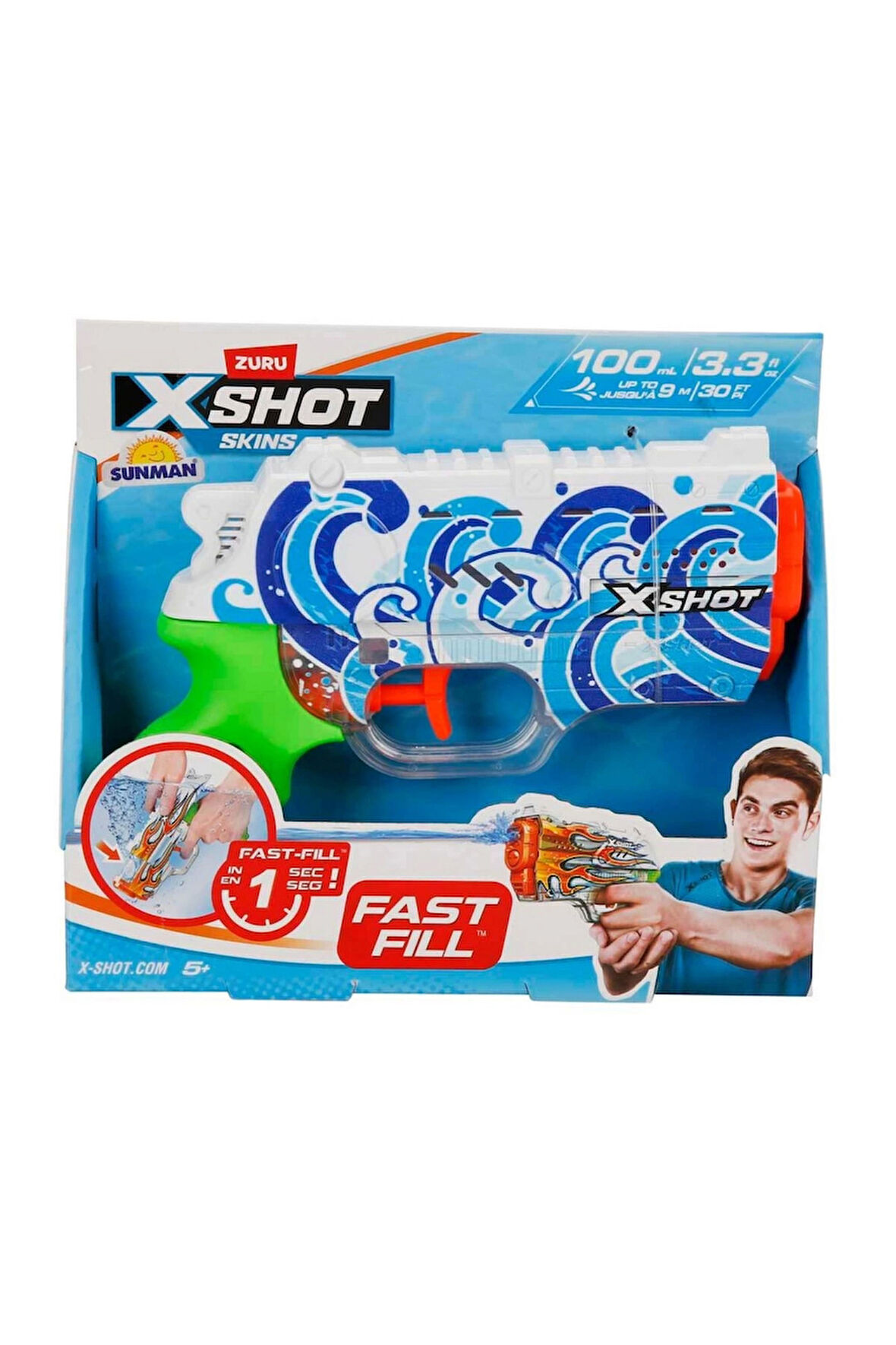 Kız Erkek Çocuk Oyuncak X-Shot Skins Nano Fast Fill Su Tabancası 19cm - S00004582 Kız Erkek Çocuk Oy