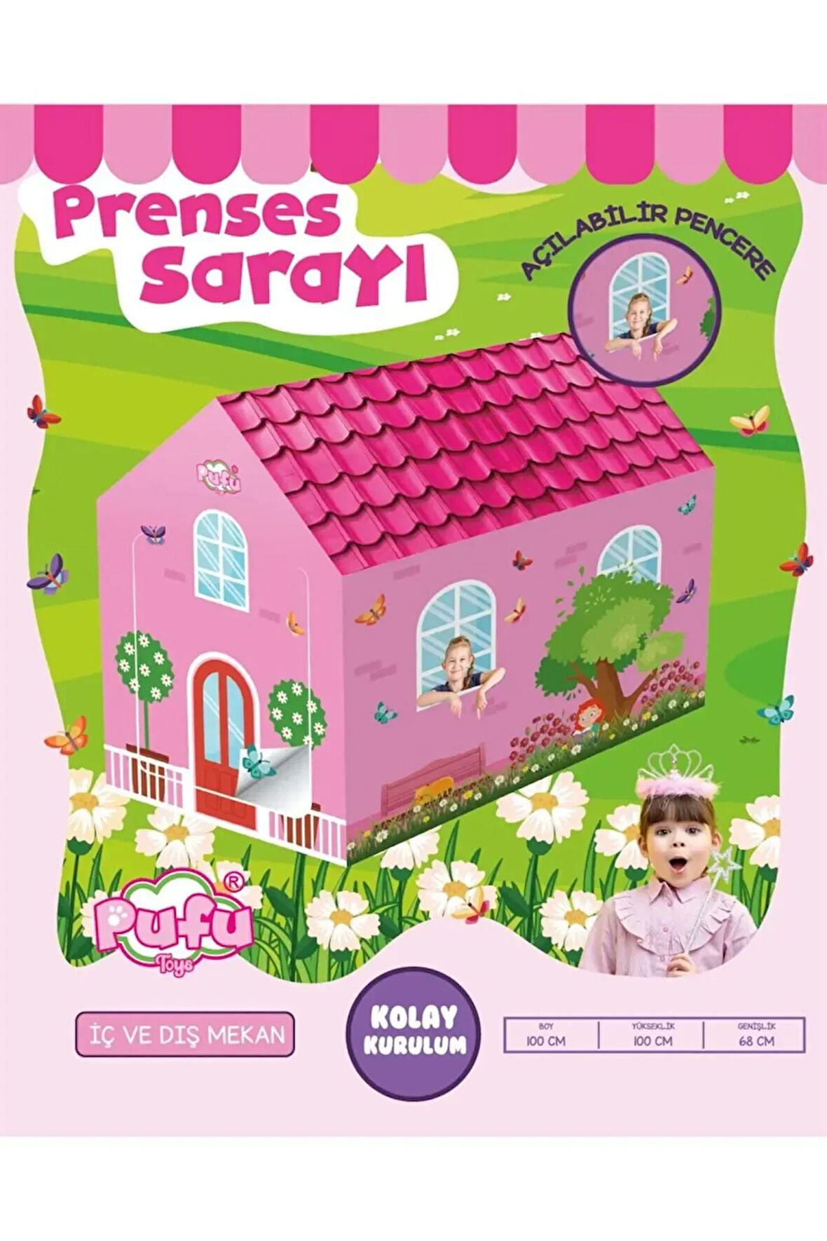 Çocuk Bebek Oyuncakları PRENSES OYUN ÇADIRI - 90586 Kız Erkek Çocuk Oyuncak Eğitici Oyuncaklar