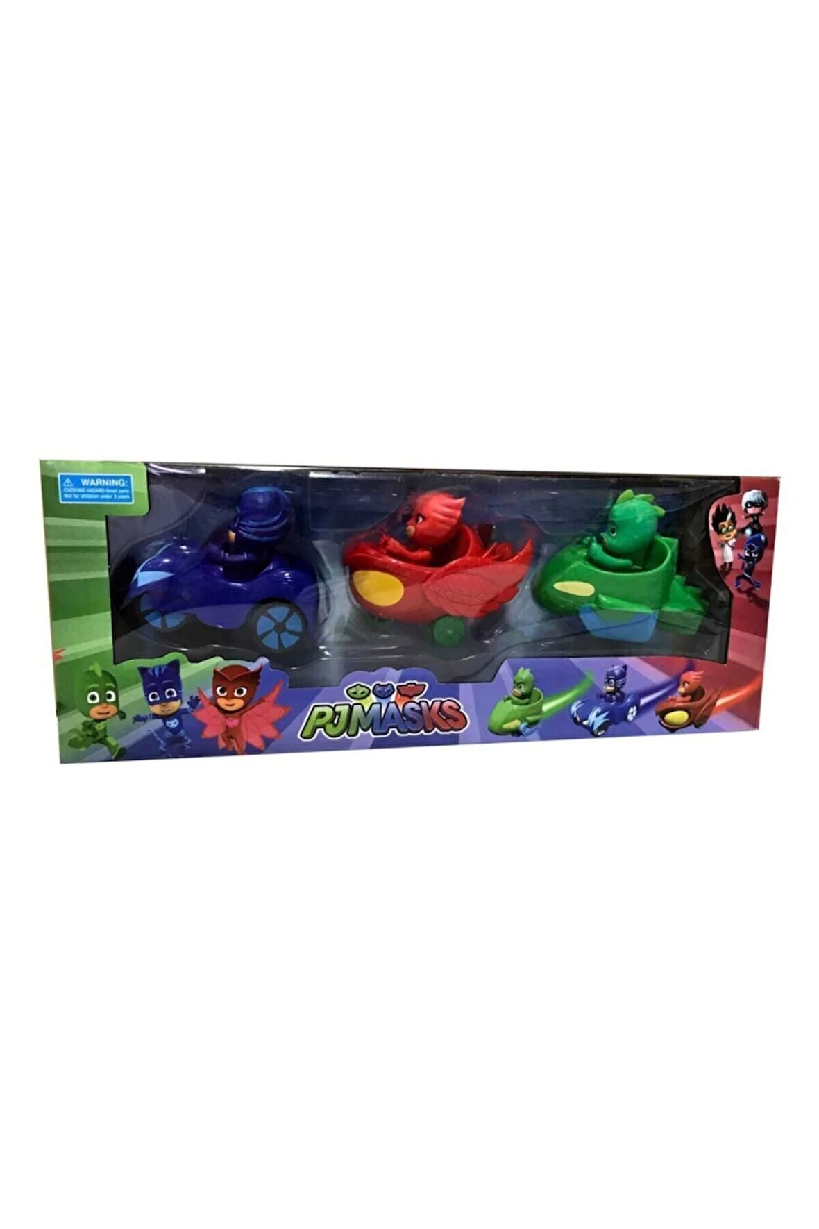 Kız Erkek Çocuk Eğlenceli Oyuncaklar 3'lü Pjmasks Pjmaskeliler Greg Catboy Owlette Araç Seti Rs58848