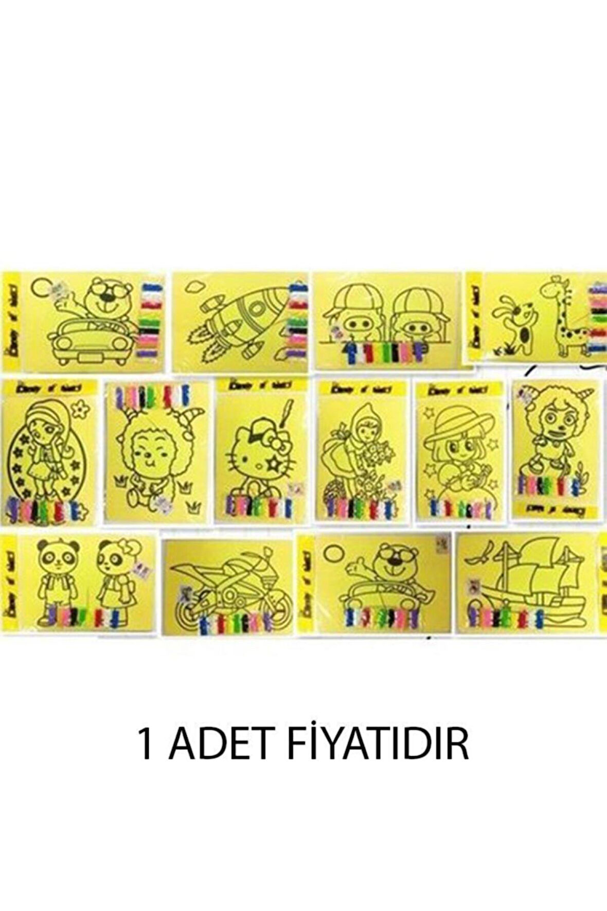 Kız Erkek Çocuk Eğlenceli Oyuncaklar Point A4 Kum Boyama Seti - Çocuklar İçin Eğlenceli ve Eğitici B