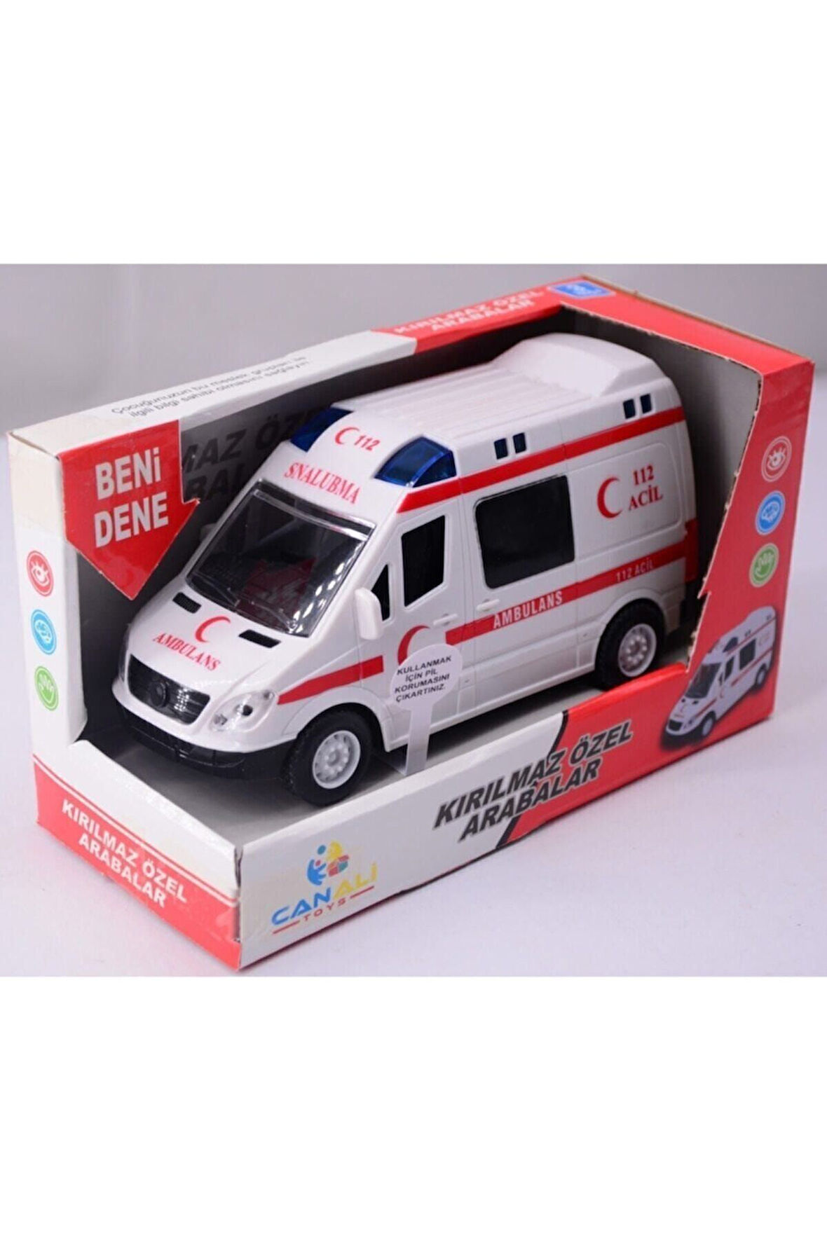 Kız Erkek Çocuk Eğlenceli Oyuncaklar Pilli Sesli Ve Işıklı Kaliteli Mercedes Sprinter Kırılmaz Ambul