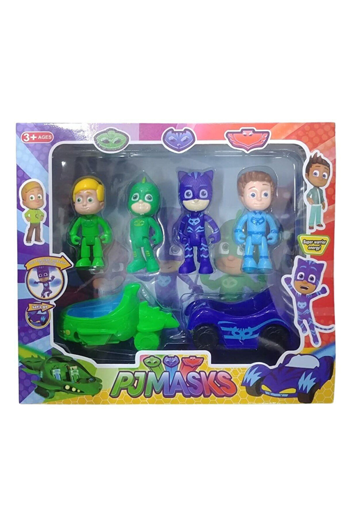 Kız Erkek Çocuk Eğlenceli Oyuncaklar Pj Masks Pijamaskeliler Oyuncak Karakterleri 6 Parça 4 Oyuncak