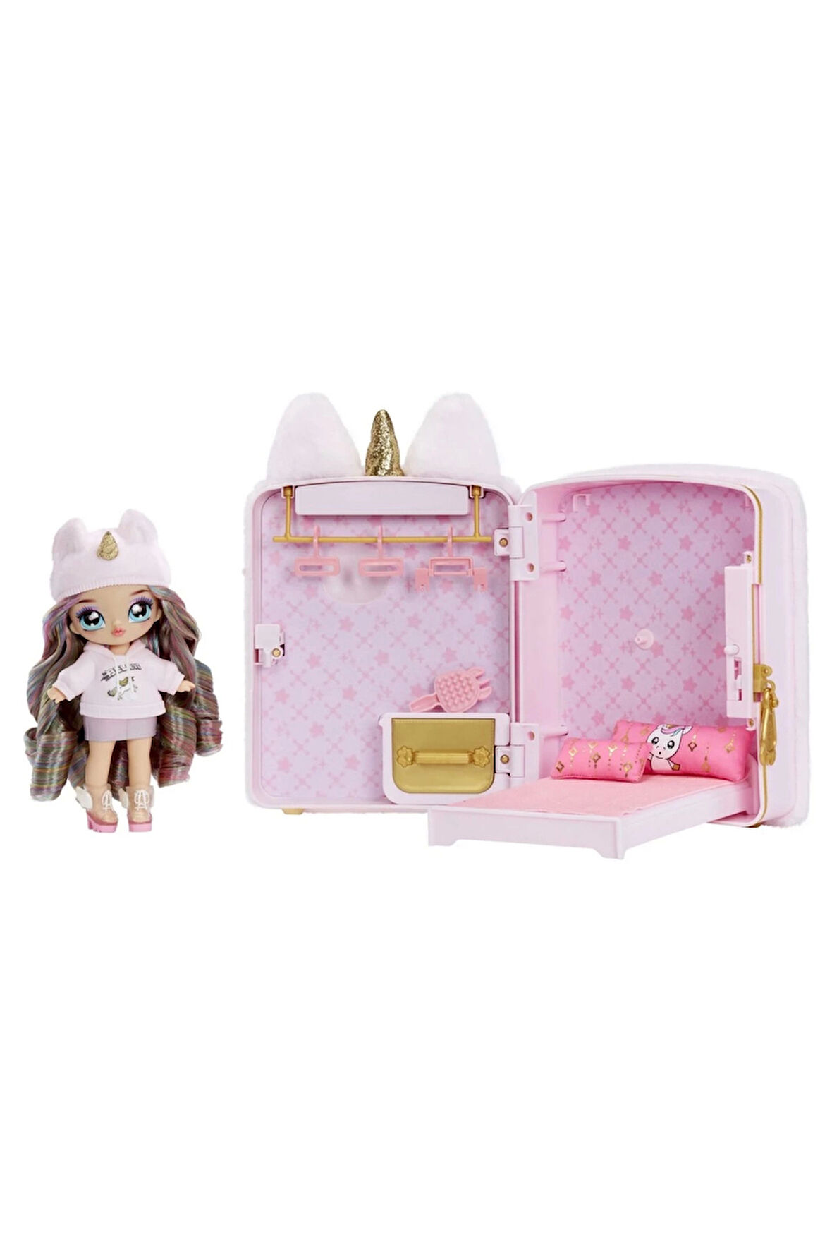 Kız Erkek Çocuk Oyuncak Na! Na! Na! Surprise 3ü1 Arada Büyük Sırt Çantalı Set - Britney Sparkles Kız