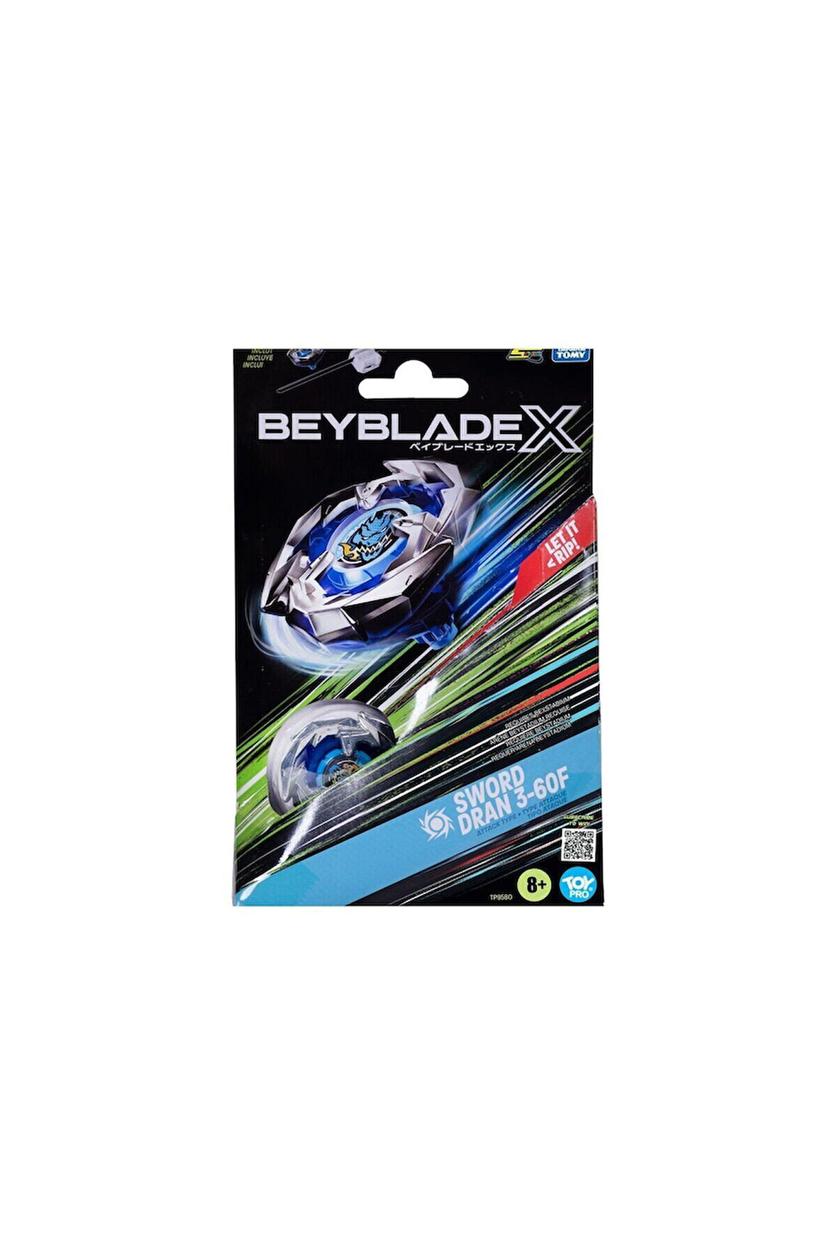 Kız Erkek Çocuk Oyuncak BEY07000 Beyblade 1li Set Sword Dran 3-60F Kız Erkek Çocuk Oyuncak Eğitici O