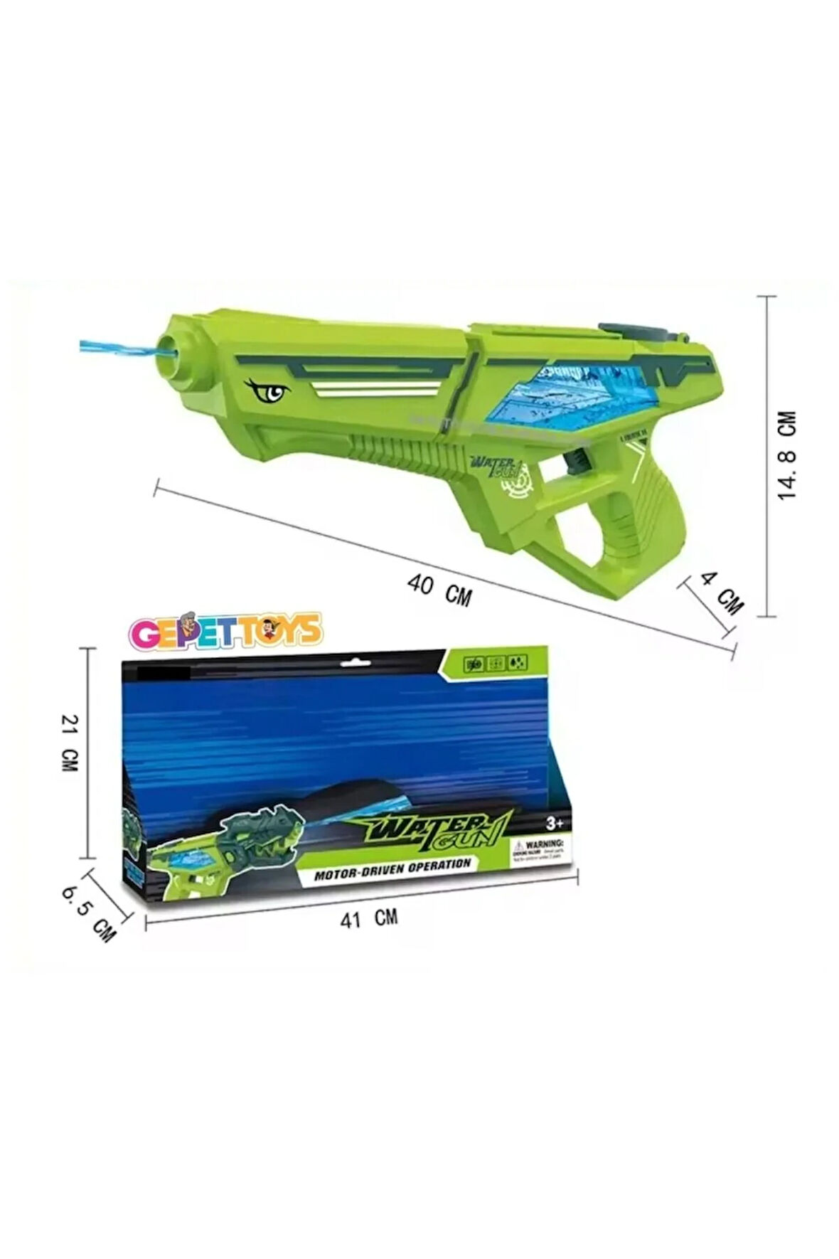 Kız Erkek Çocuk Oyuncak 2303 Elektrikli Su Tabancası -Gepettoys (Sadece pembe rengi kalmıştır) Kız E