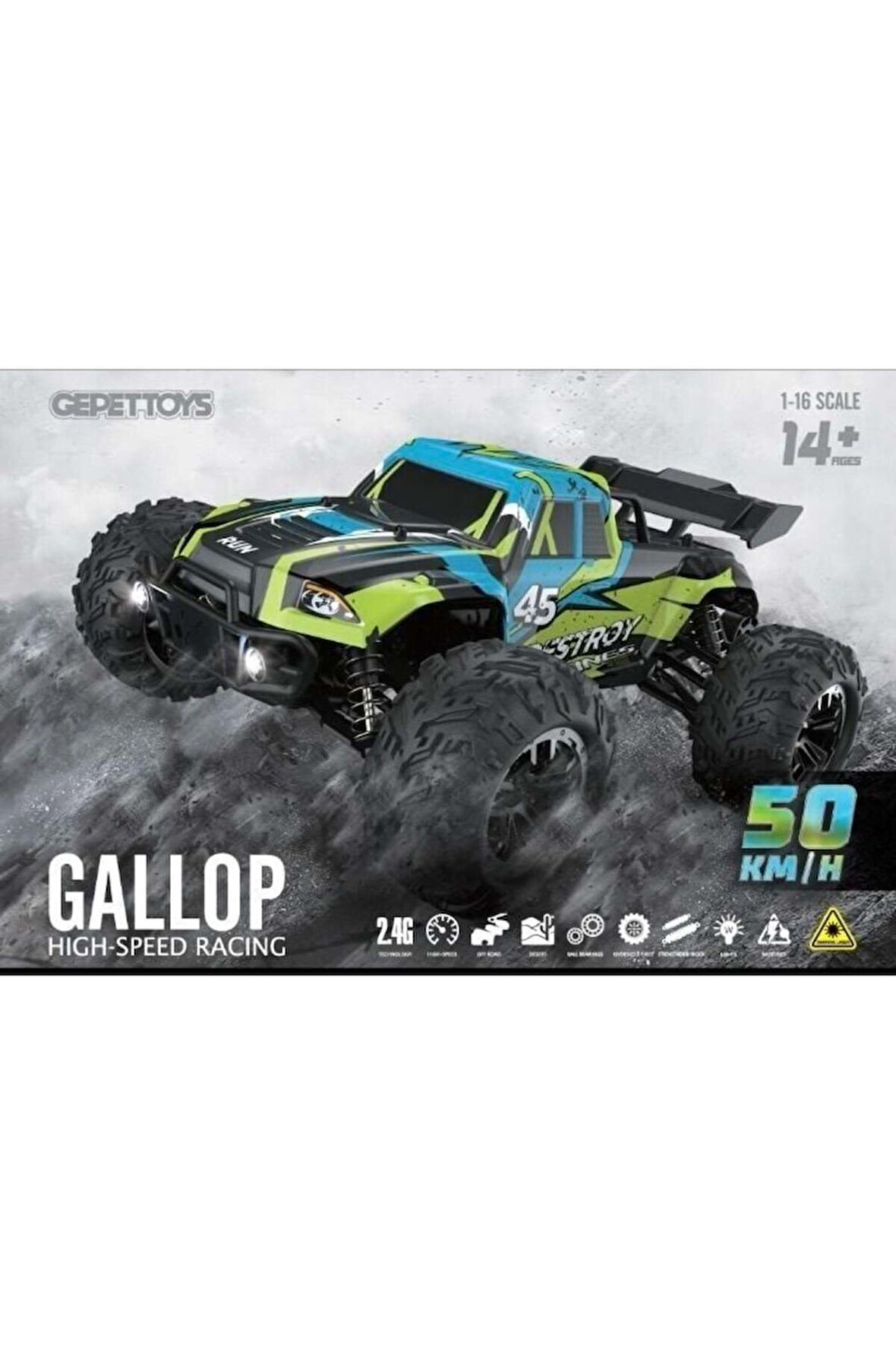 Kız Erkek Çocuk Oyuncak HW8806 1 16 50 KM HIZ YAPAN ELEKTRİKLİ Kız Erkek Çocuk Oyuncak Eğitici Oyunc