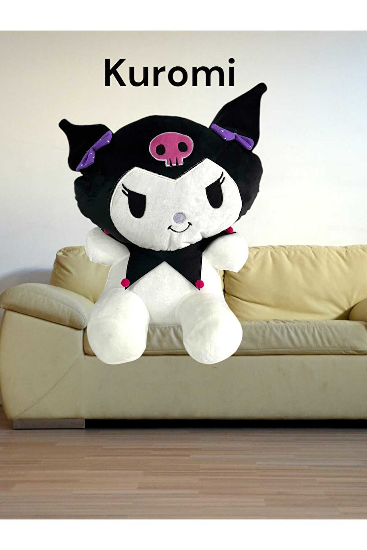 Kız Erkek Çocuk Eğlenceli Oyuncaklar Kuromi Peluş Oyuncak 30Cm Büyük