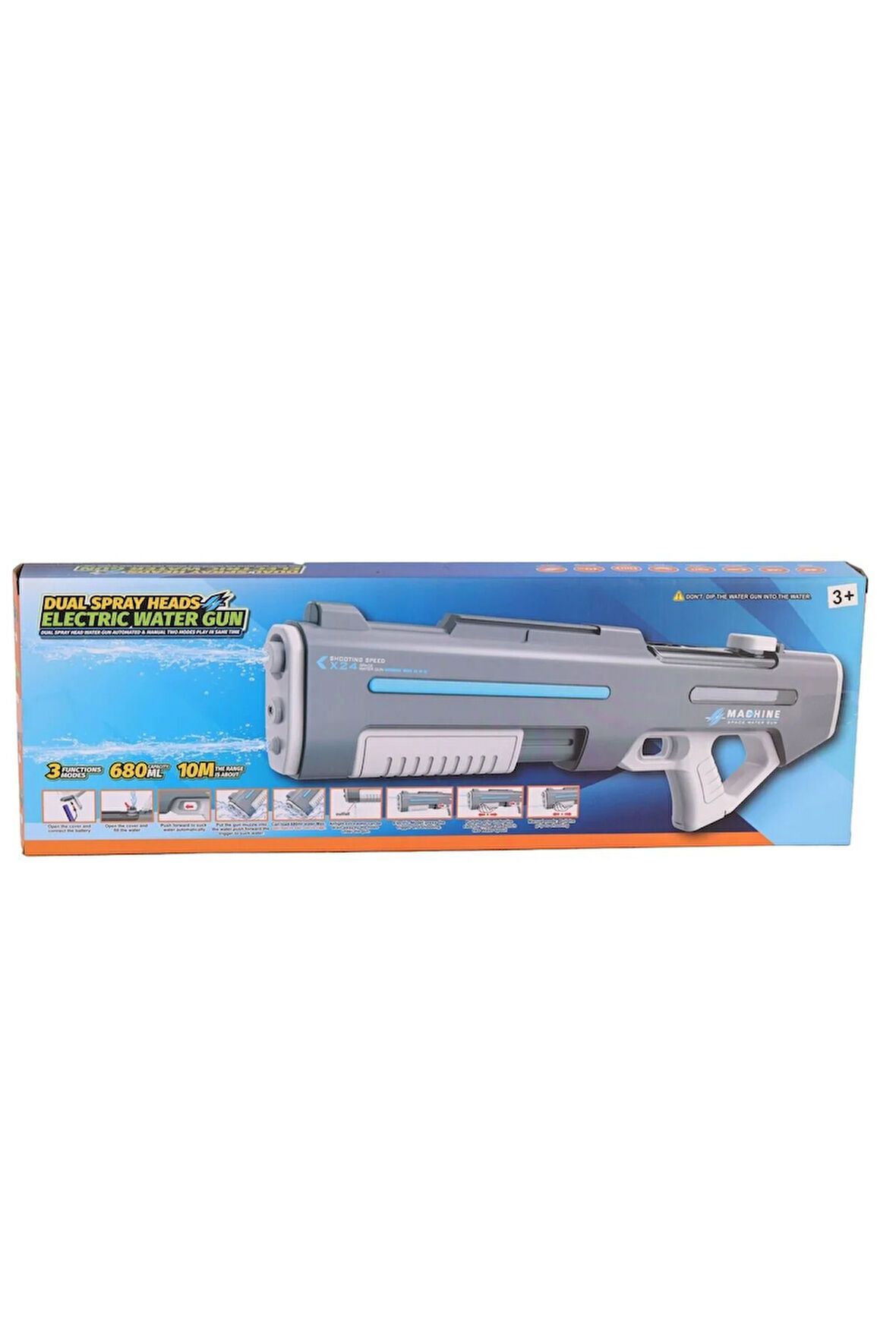 Eğitici Oyuncaklar KB1390 ŞARJLI PİLLİ SU TÜFEĞİ 12 Kız Erkek Çocuk Oyuncak Eğitici Oyuncaklar