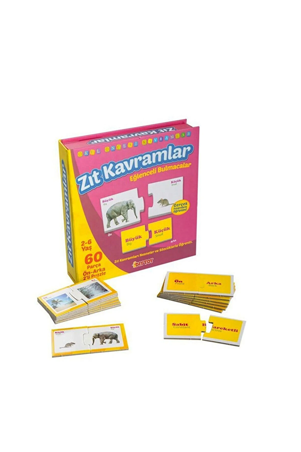 Kız Erkek Çocuk Oyuncak 1390 DıyToy, Eğlenceli Bulmacalar - Zıt Kavramlar / 2-6 yaş Kız Erkek Çocuk