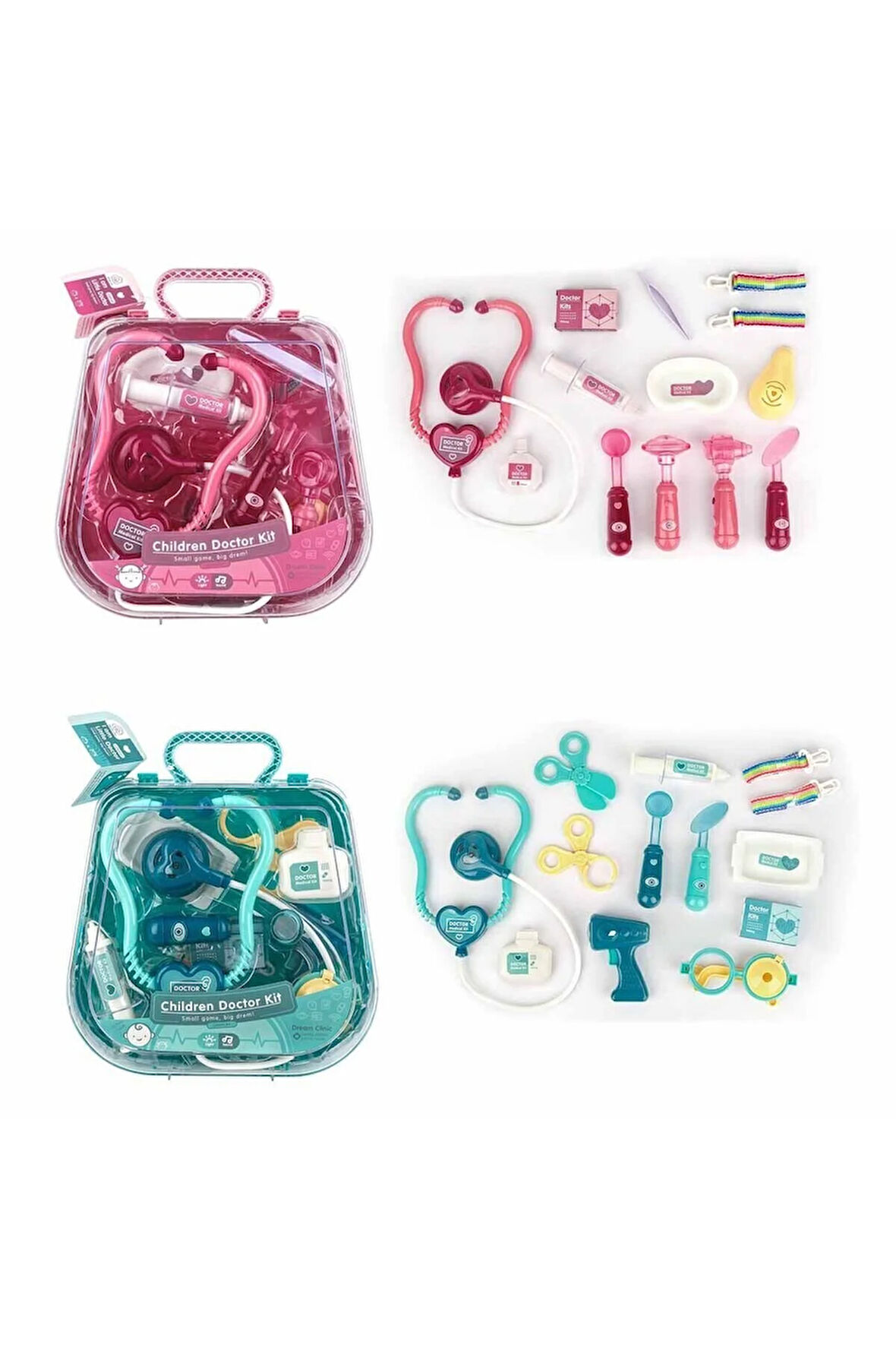 Öğretici Oyuncaklar 4947 SUN-YFN-DOKTOR SET ÇANTALI SES IŞIK 2R Kız Erkek Çocuk Oyuncak Eğitici Oyun