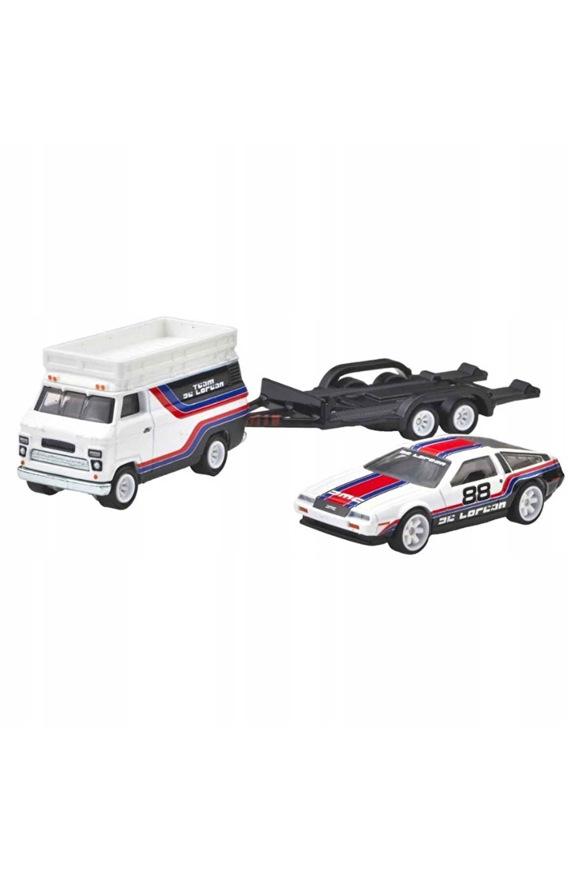 Kız Erkek Çocuk Oyuncak Car Culture Team Transport DMC DeLorean & HW Rally Hauler Diecast Car Kız Er