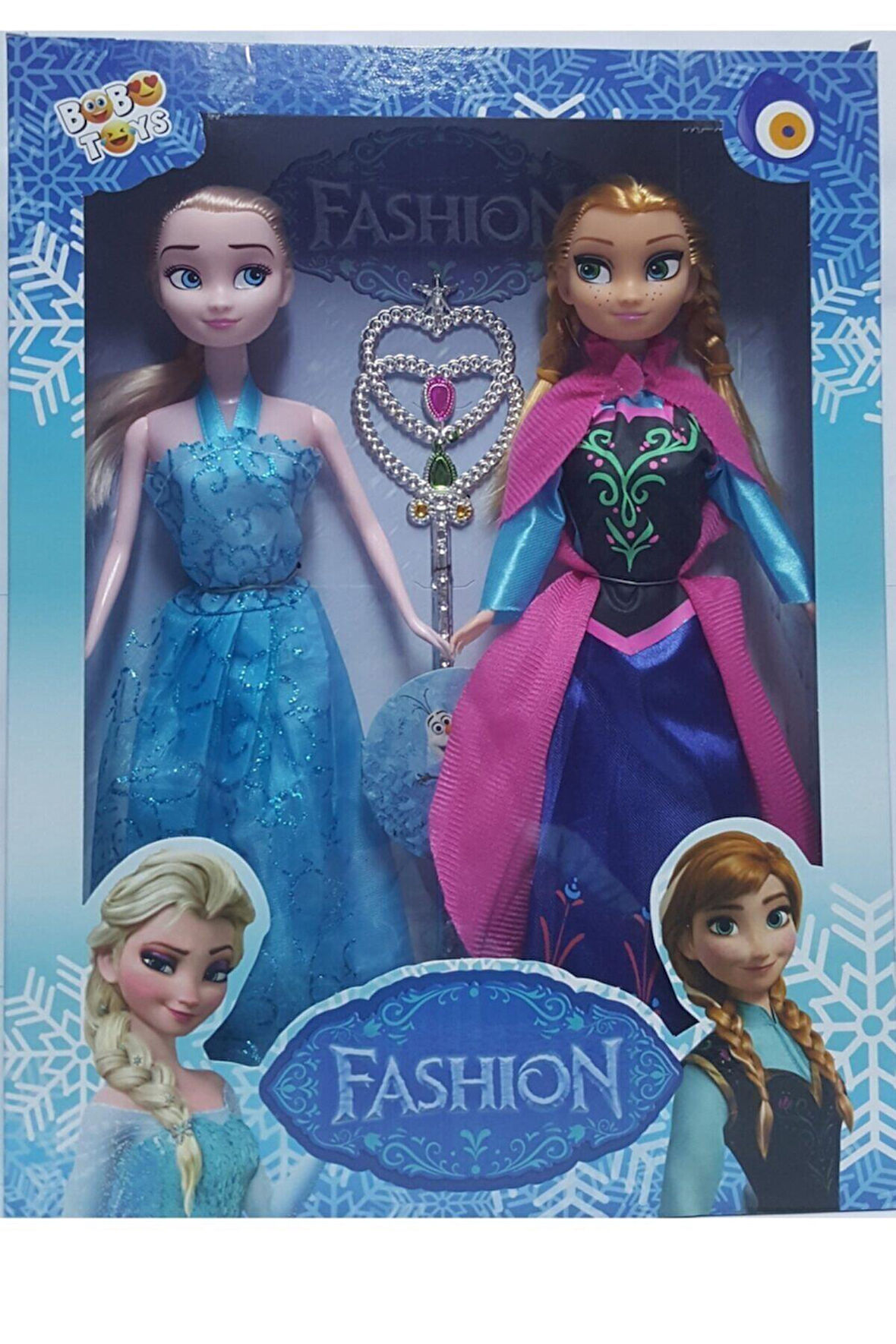 Kız Erkek Çocuk Eğlenceli Oyuncaklar Karlar Ülkesi Elsa ve Anna Bebek Seti