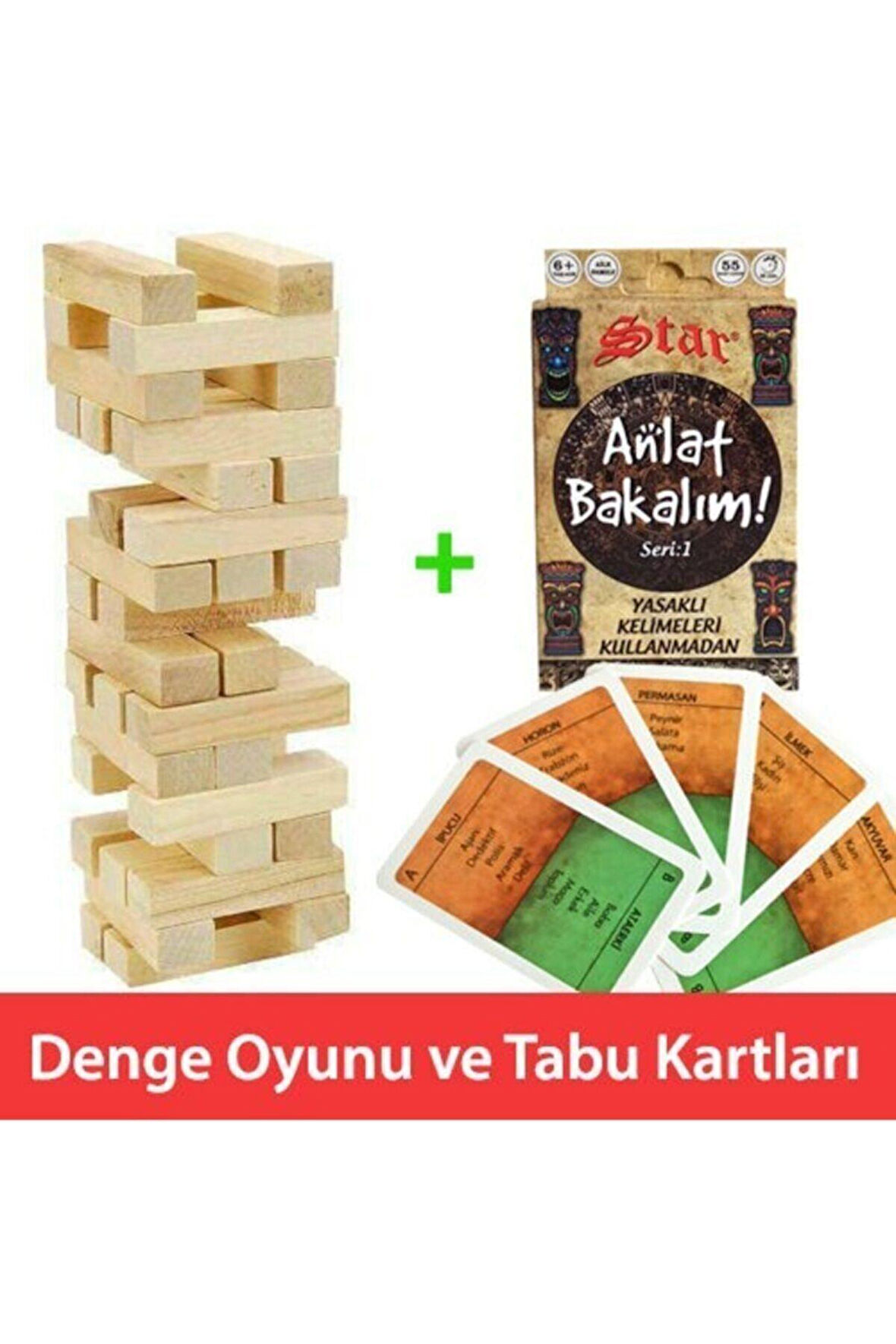Kız Erkek Çocuk Eğlenceli Oyuncaklar 54 Parça Denge Oyunu Ve Anlat Bakalım Tabu Kartları Aile Eğlenc