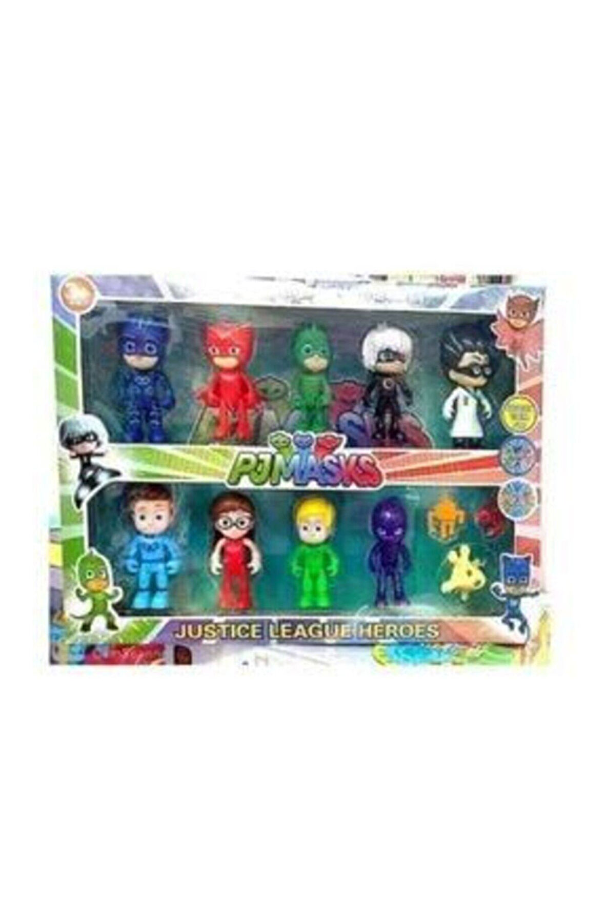 Kız Erkek Çocuk Eğlenceli Oyuncaklar Pj Masks 9lu Oyuncak Figür Seti Catboy Gekko Owlette Pijamaske