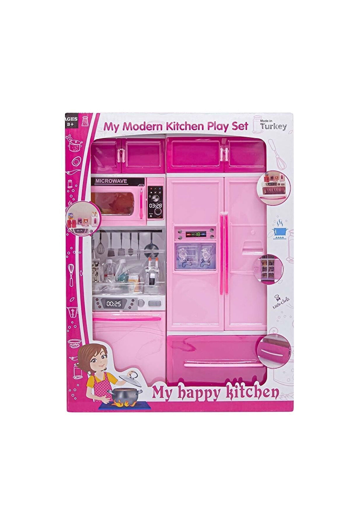 Kız Erkek Çocuk Eğlenceli Oyuncaklar 2\'li Mini Mutfak Seti