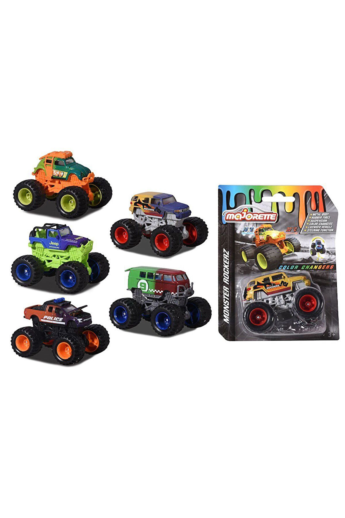 Kız Erkek Çocuk Oyuncak 212057257 Renk Değiştiren Monster Rockerz - 1adet fiyatıdır Kız Erkek Çocuk