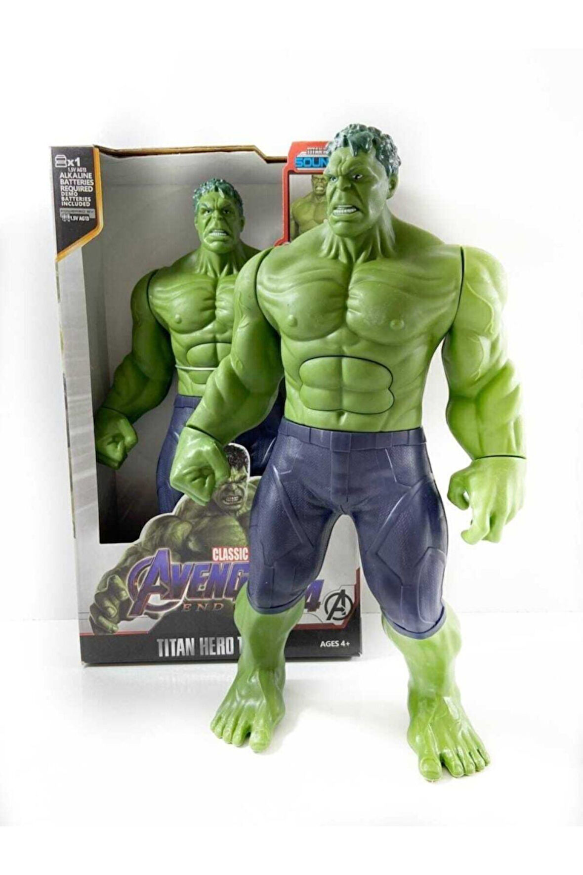 Kız Erkek Çocuk Eğlenceli Oyuncaklar Avengers Büyük Boy 30Cm Sesli Işıklı Marvel Titan Hero Hulk Fig