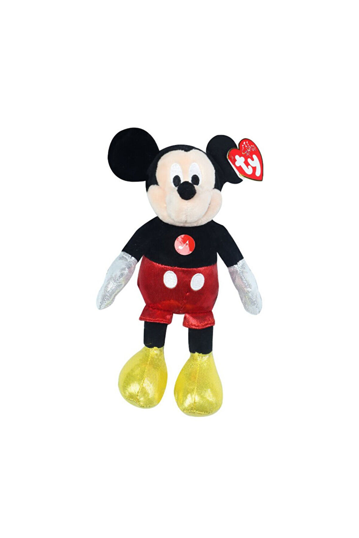 Kız Erkek Çocuk Oyuncak TY Sparkle Sesli Peluş Mickey Mouse 21cm Kız Erkek Çocuk Oyuncak Eğitici Oyu