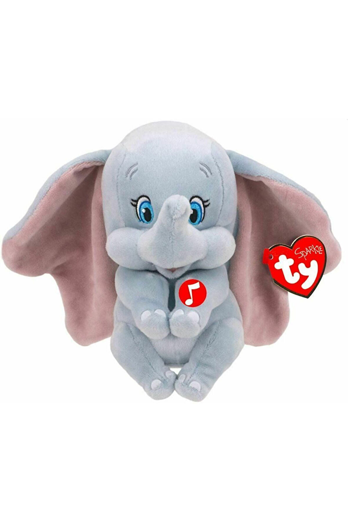 Kız Erkek Çocuk Oyuncak TY Sparkle Sesli Peluş Fil Dumbo 15cm Kız Erkek Çocuk Oyuncak Eğitici Oyunca