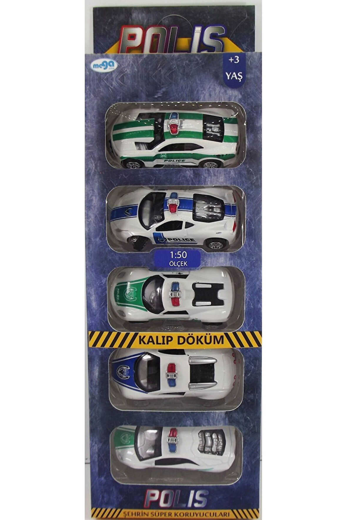 Kız Erkek Çocuk Oyuncak Sürtmeli Die Cast 5'Li Metal Polis Araçları Kız Erkek Çocuk Oyuncak Eğitici