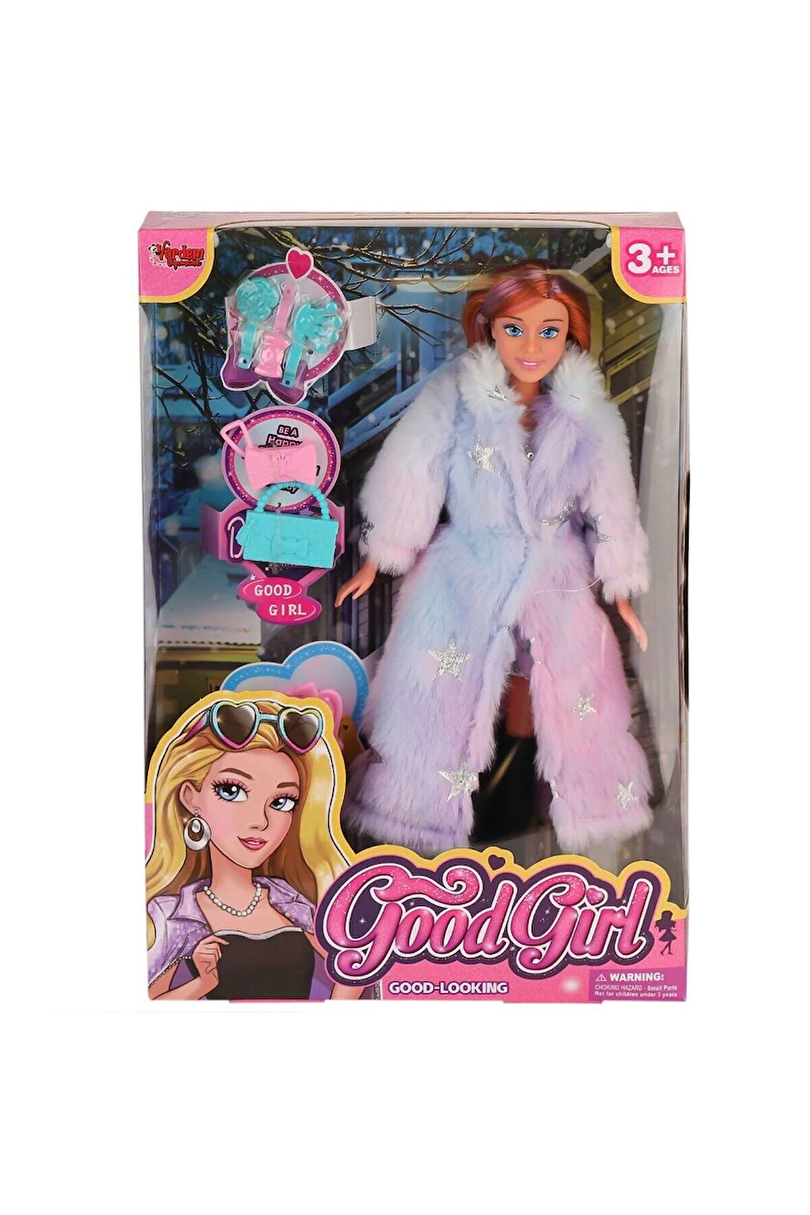 Kız Erkek Çocuk Oyuncak WG-66768 Kutulu 29cm Aksesuralı Kürklü Bebek Kız Erkek Çocuk Oyuncak Eğitici