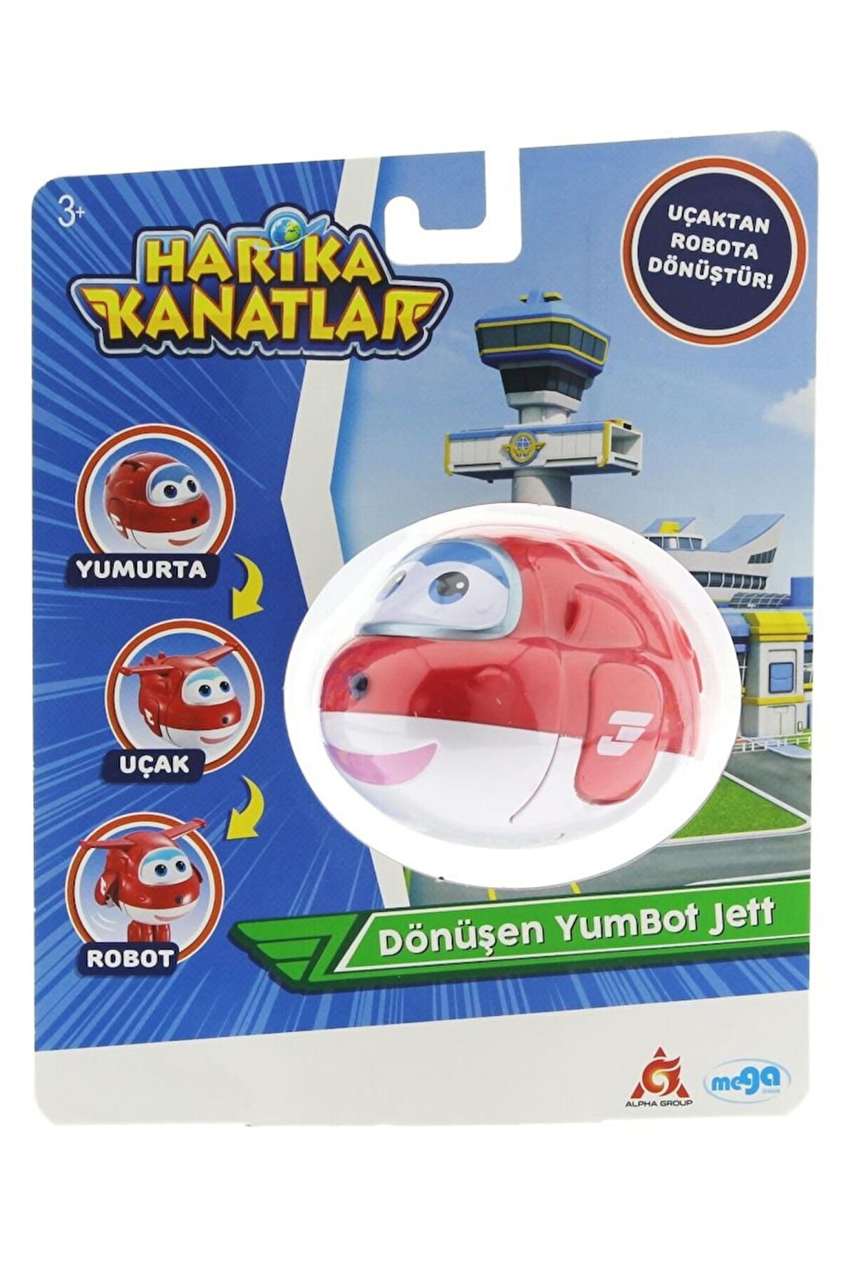 Kız Erkek Çocuk Oyuncak Harika Kanatlar Dönüşen Tekli Figür YumBot Jett Kız Erkek Çocuk Oyuncak Eğit