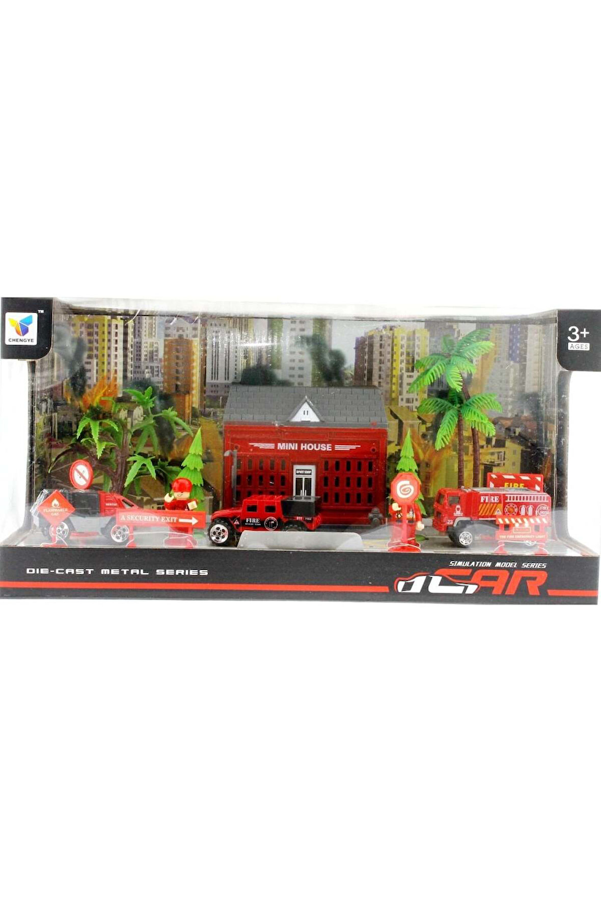 Kız Erkek Çocuk Oyuncak Aksesuarlı Metal İtfaiye Seti Kız Erkek Çocuk Oyuncak Eğitici Oyuncaklar