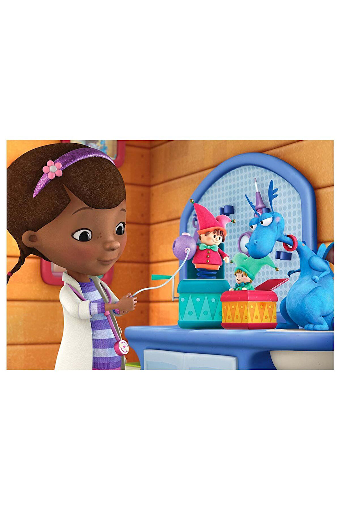 Kız Erkek Çocuk Oyuncak KS Doc McStuffins 100 Parça Puzzle Kız Erkek Çocuk Oyuncak Eğitici Oyuncakla